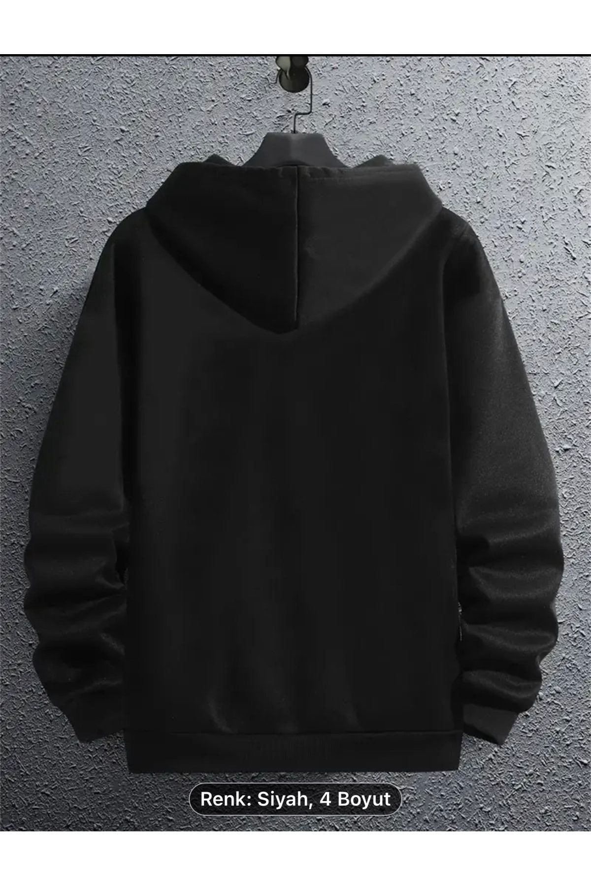 EFFRENATU Trendy Giyim Sweatshirt En yüksek kalitede 3 iplikle basılmış tam fermuar görsel 2