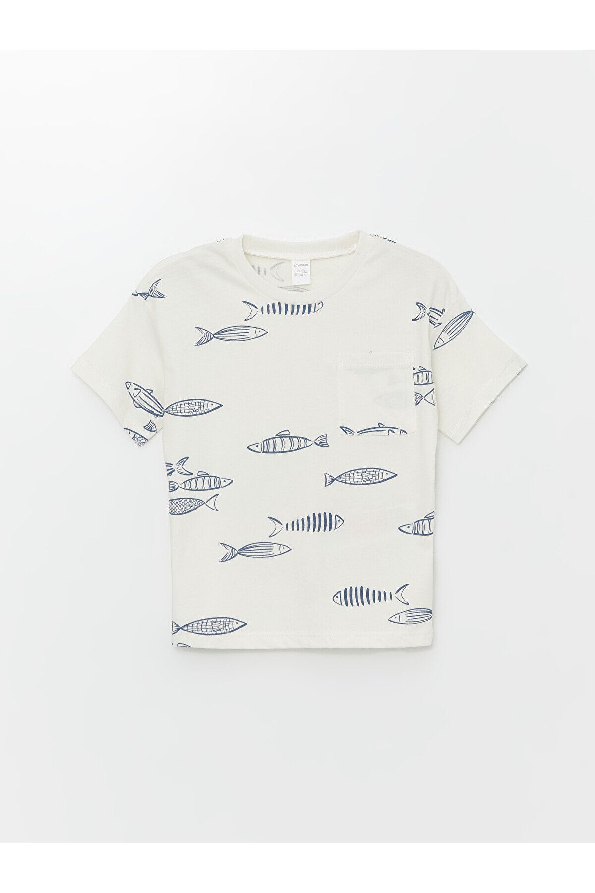 LC Waikiki T-shirt Dla Chłopca Lcw – Okrągły Dekolt, Krótki Rękaw, Z Nadrukiem Mężczyzna - 9–12 months