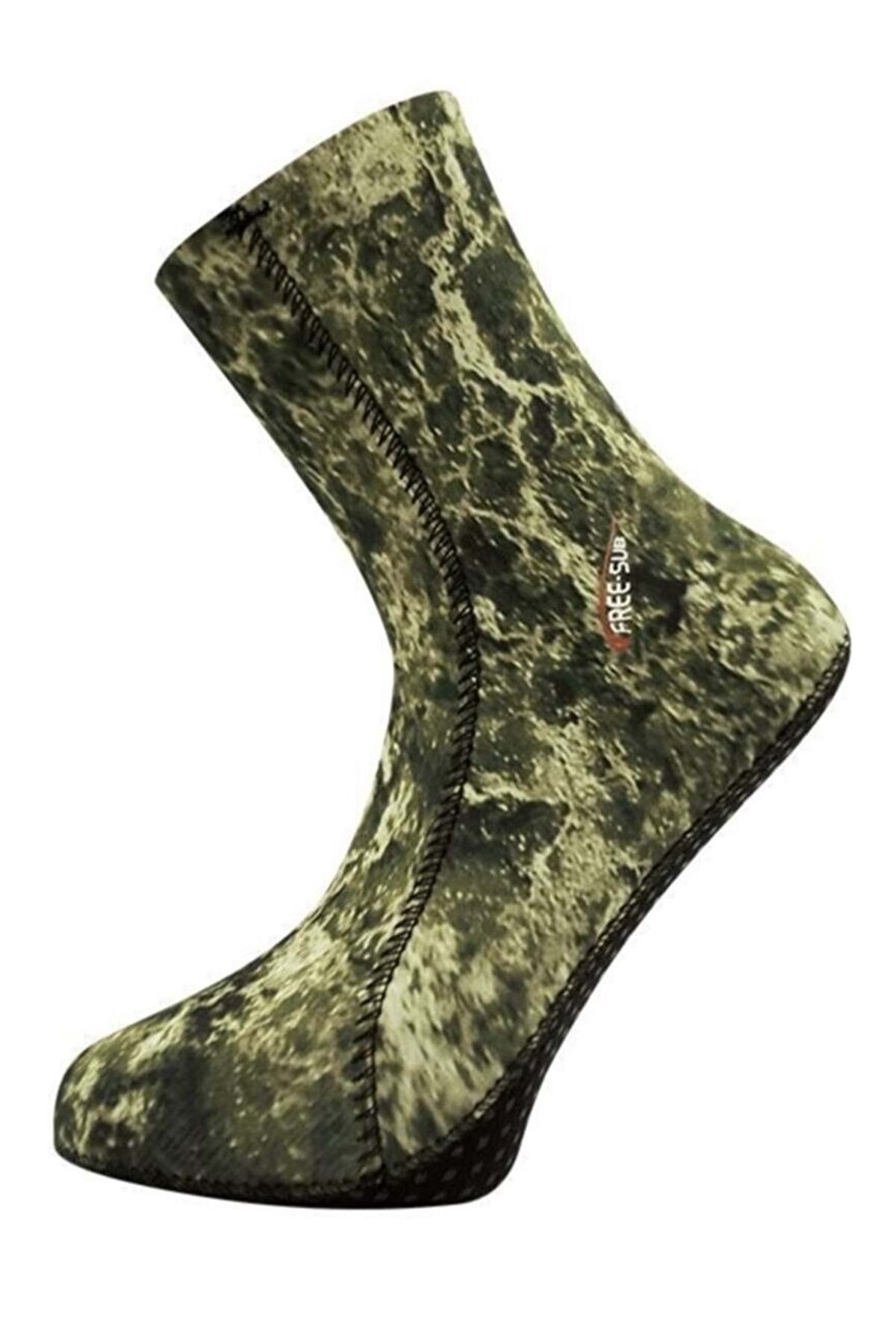 جوراب غواصی سبز Free Sub در داخل کوزه OpenCell XL Neoprene Stocks 3mm متخصص 1 Free-Sub
