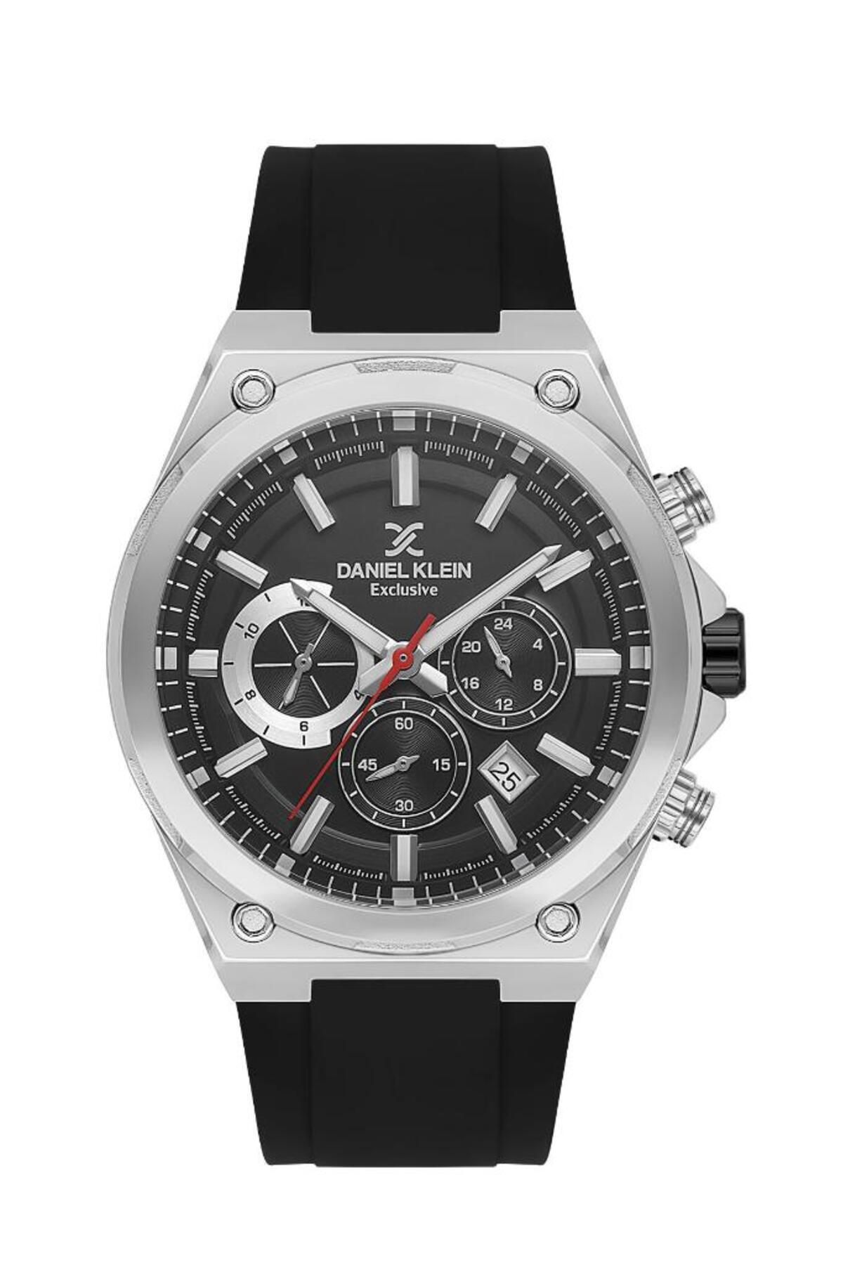 Daniel Klein Erkek Kol Saati Dke.1.10643-1 Exclusive Fonksiyonlar Aktif Çelik Kasa Silikon Kordon Siyah