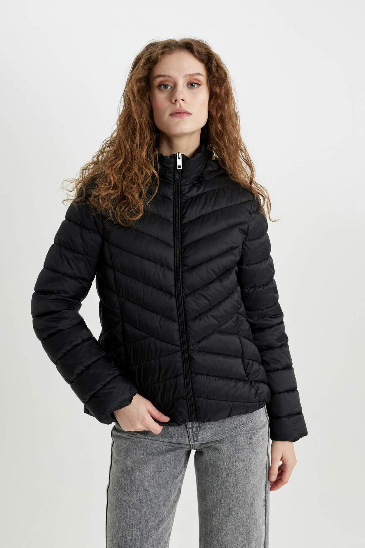 کاپشن زنانه دفاکتو | B2030AX24SP Defacto - Image 3