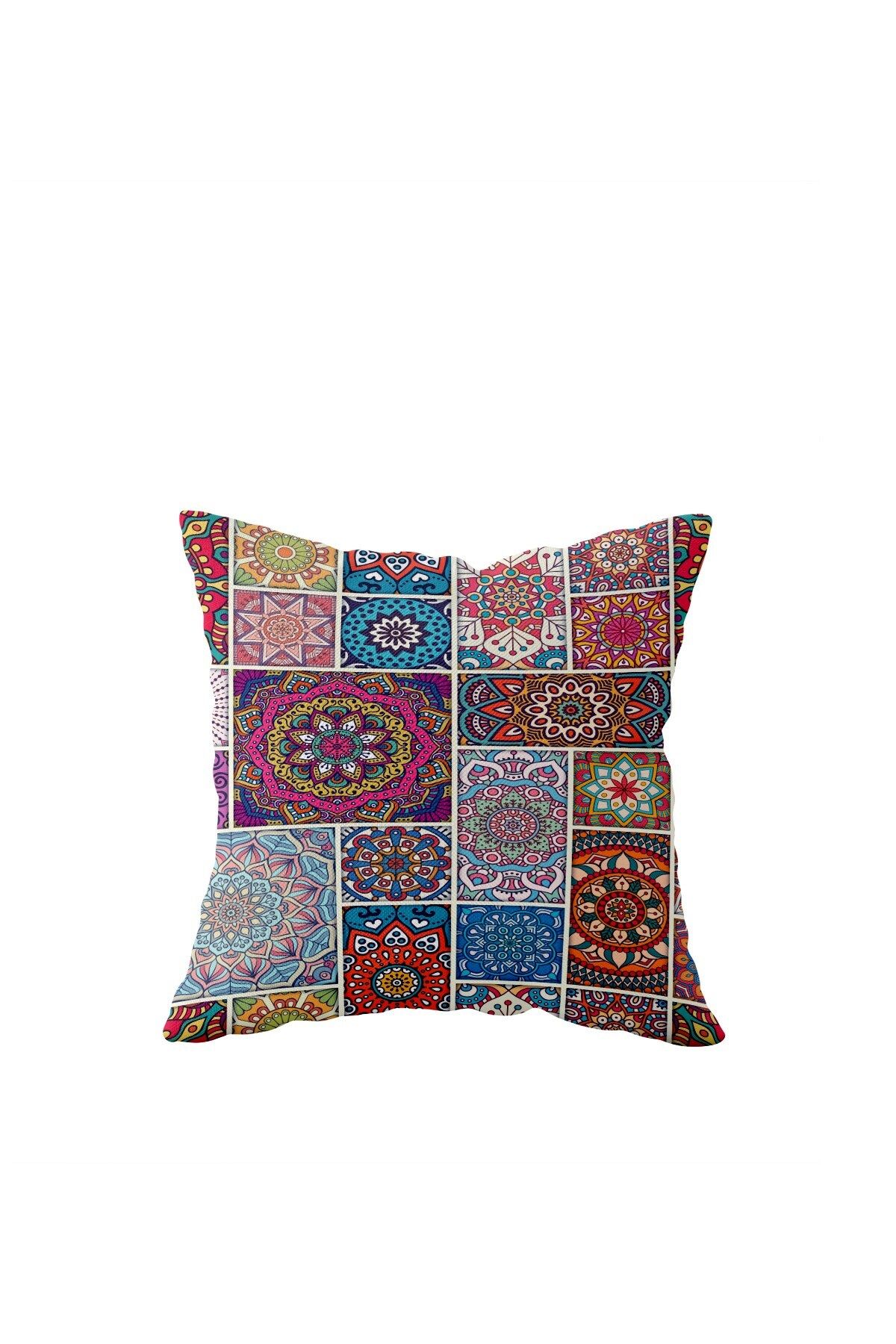 on the clouds-Double Sided Pink Mosaic Pillowcase - Hidden Zipper, Throw Pillow Seat 1