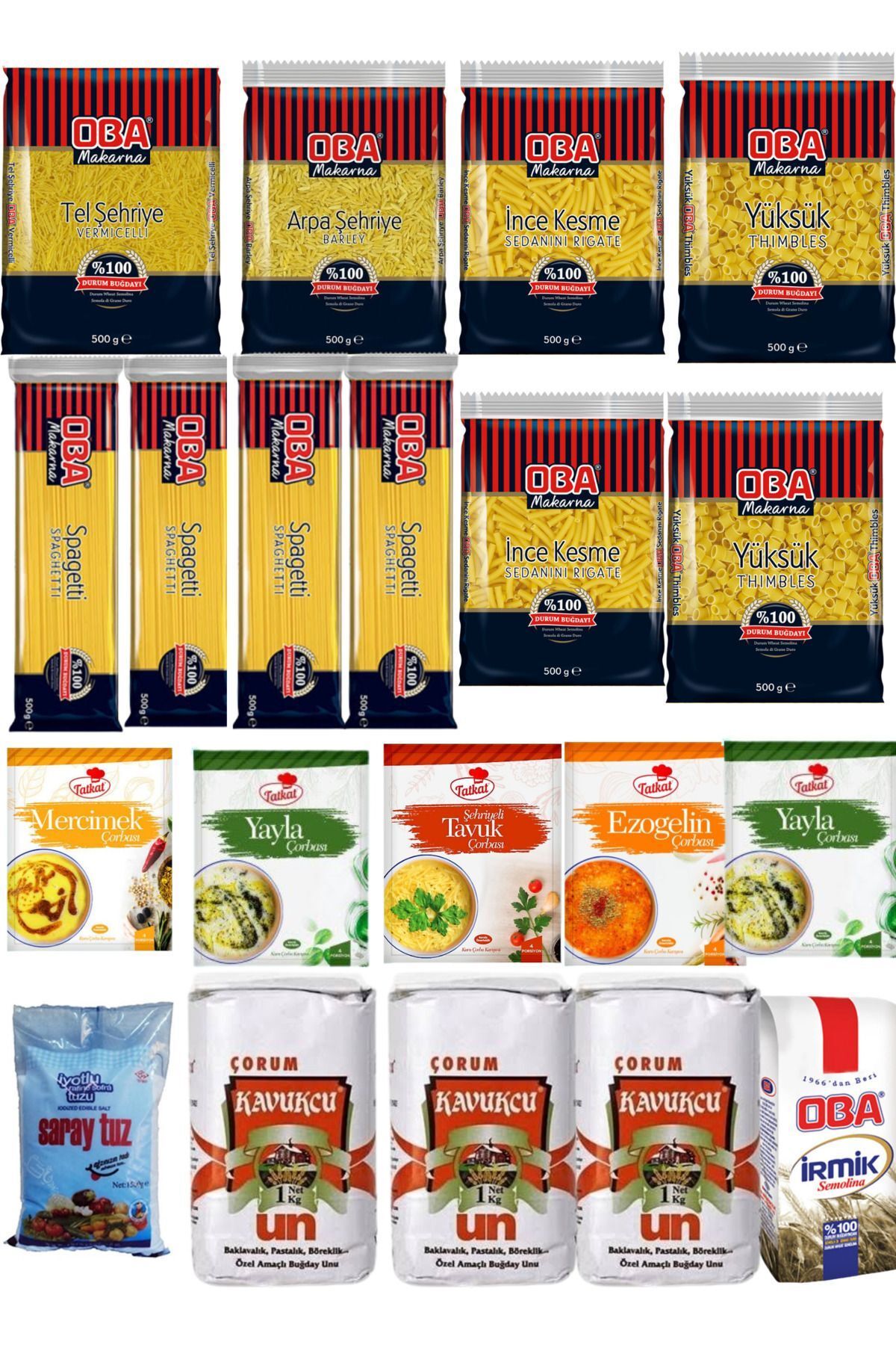 OBA Ramazan paketi kumanya yardım gıda erzak kolisi ekonomik paket 20 parça