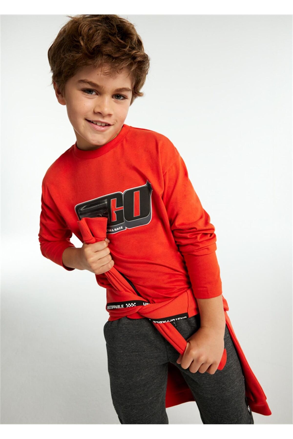 سویشرت پسرانه نارنجی Mayoral | 163134_117575 اورجینال - تصویر 3