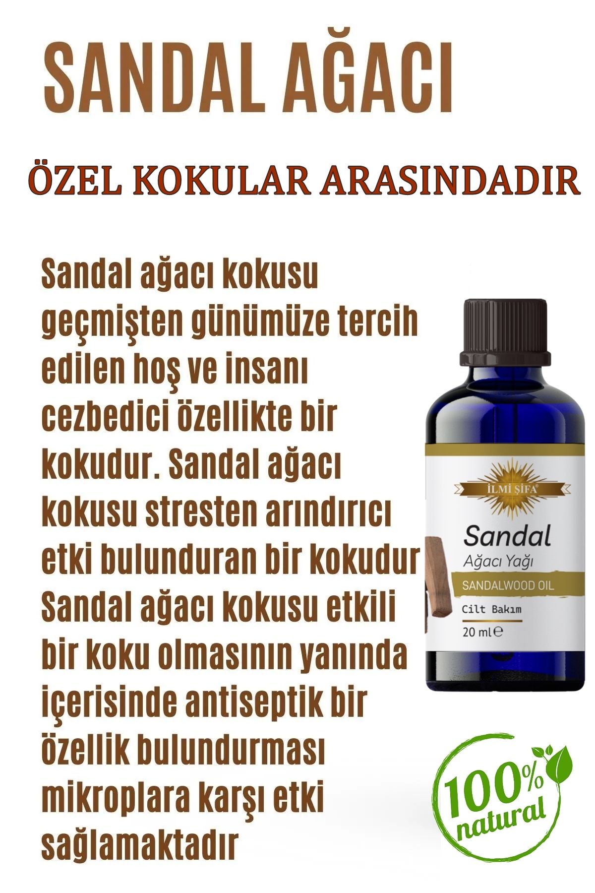 روغن چوب صندل 20 میلی لیتر (AURA ENERGY FREQUENCY) İLMİ ŞİFA