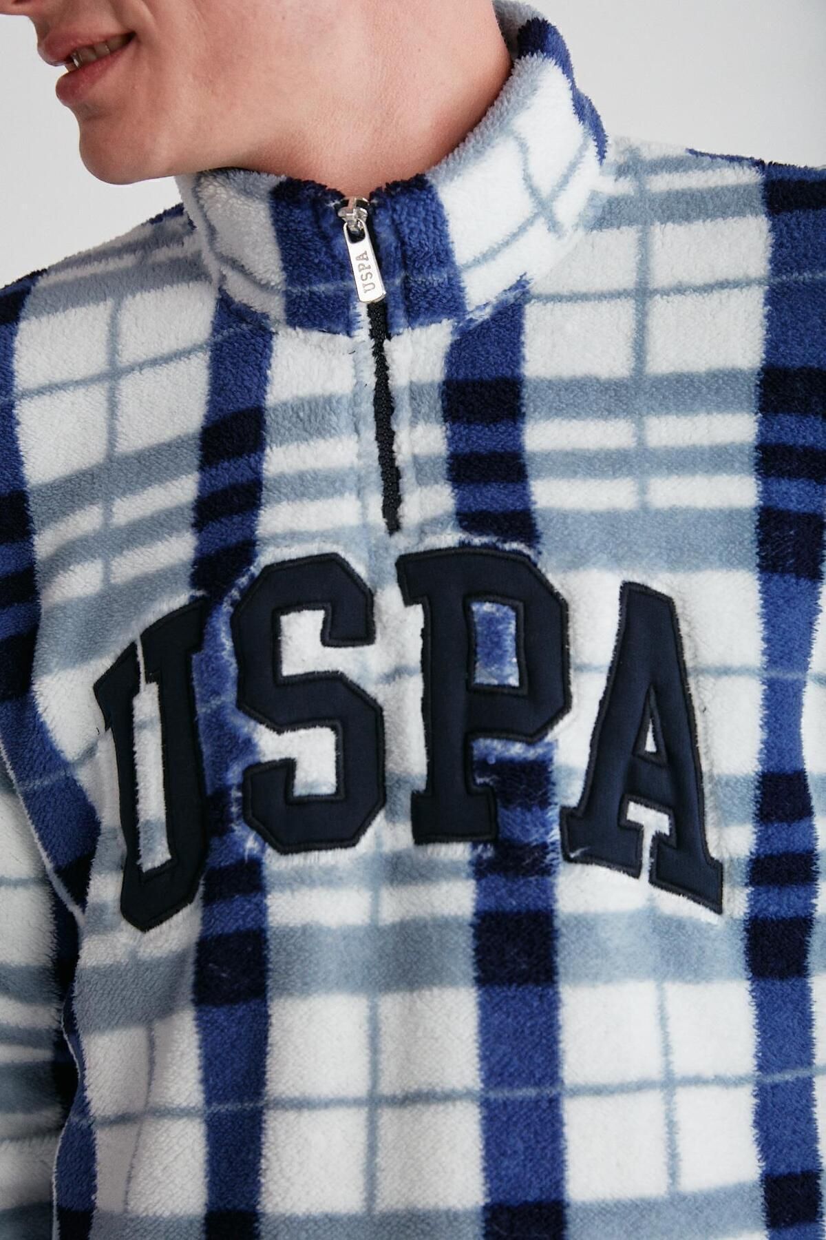 ست پیژامه آبی مردانه پایه. POLO ASSN. لباس خواب سرمه ای 024K.1.Z8.E.7TA.5GR4.P U.S. Polo Assn.