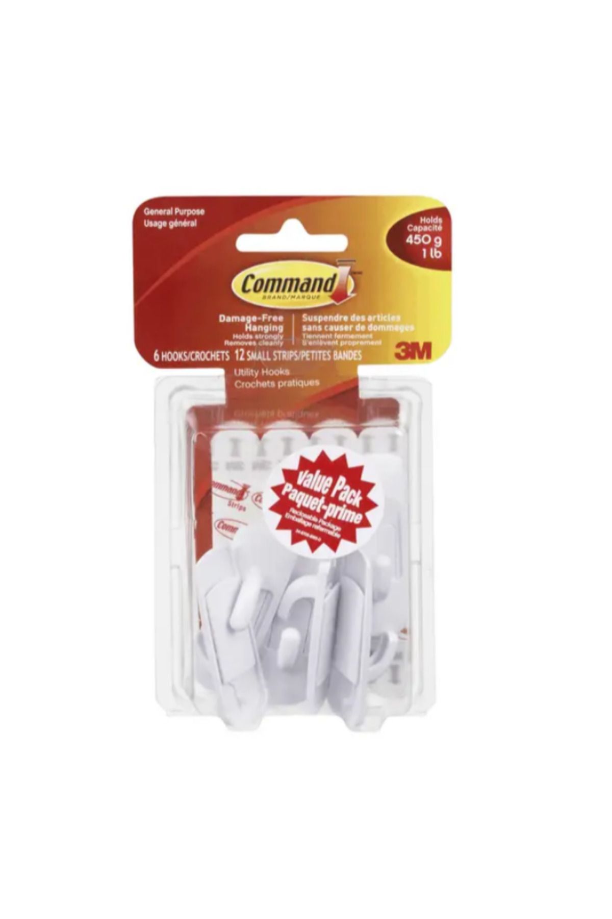COMMAND-مجموعة من 6 شماعات صغيرة لا تترك أثرًا 2