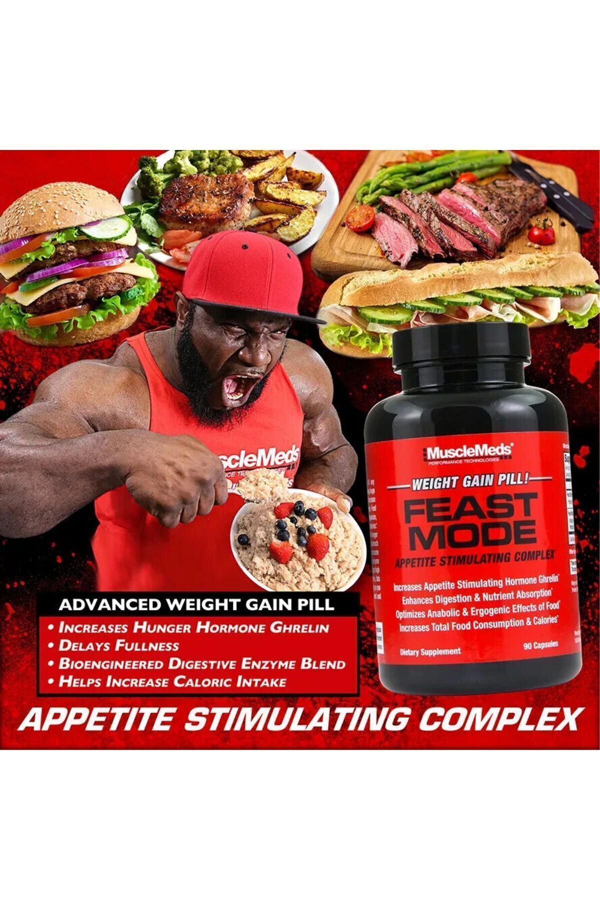 MuscleMeds-Feast Mode Volume Weight Locking - 90 Capsules Appetizing 3