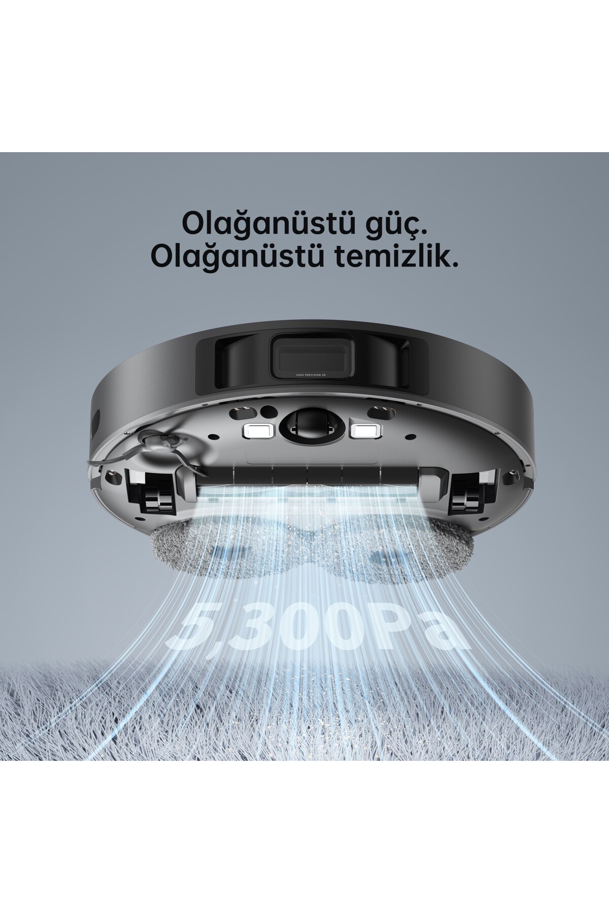 Robot Süpürge, 7000Pa Emiş,    Saçlar ve Halılar için İdeal 5200 Pa Emiş Gücü 5