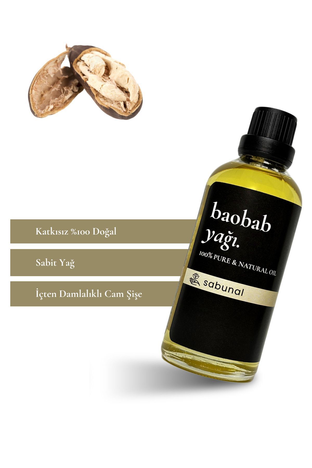 روغن بائوباب 100 میلی لیتر روغن مراقبت طبیعی برای الاستیسیته و درخشندگی پوست sabunal