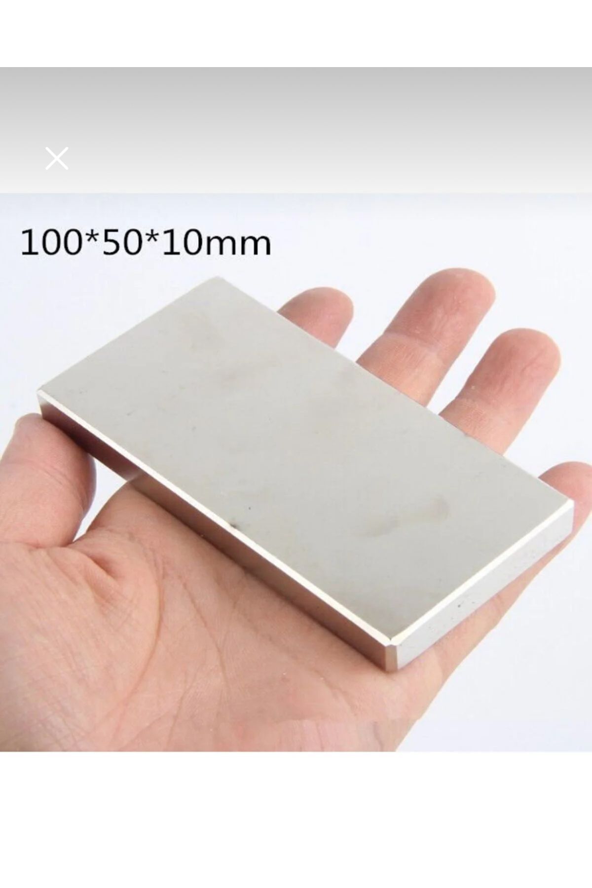 AYMAGNET Çok Güçlü Neodyum Mıknatıs - Dev Boy - 100mm X 50mm X 10mm