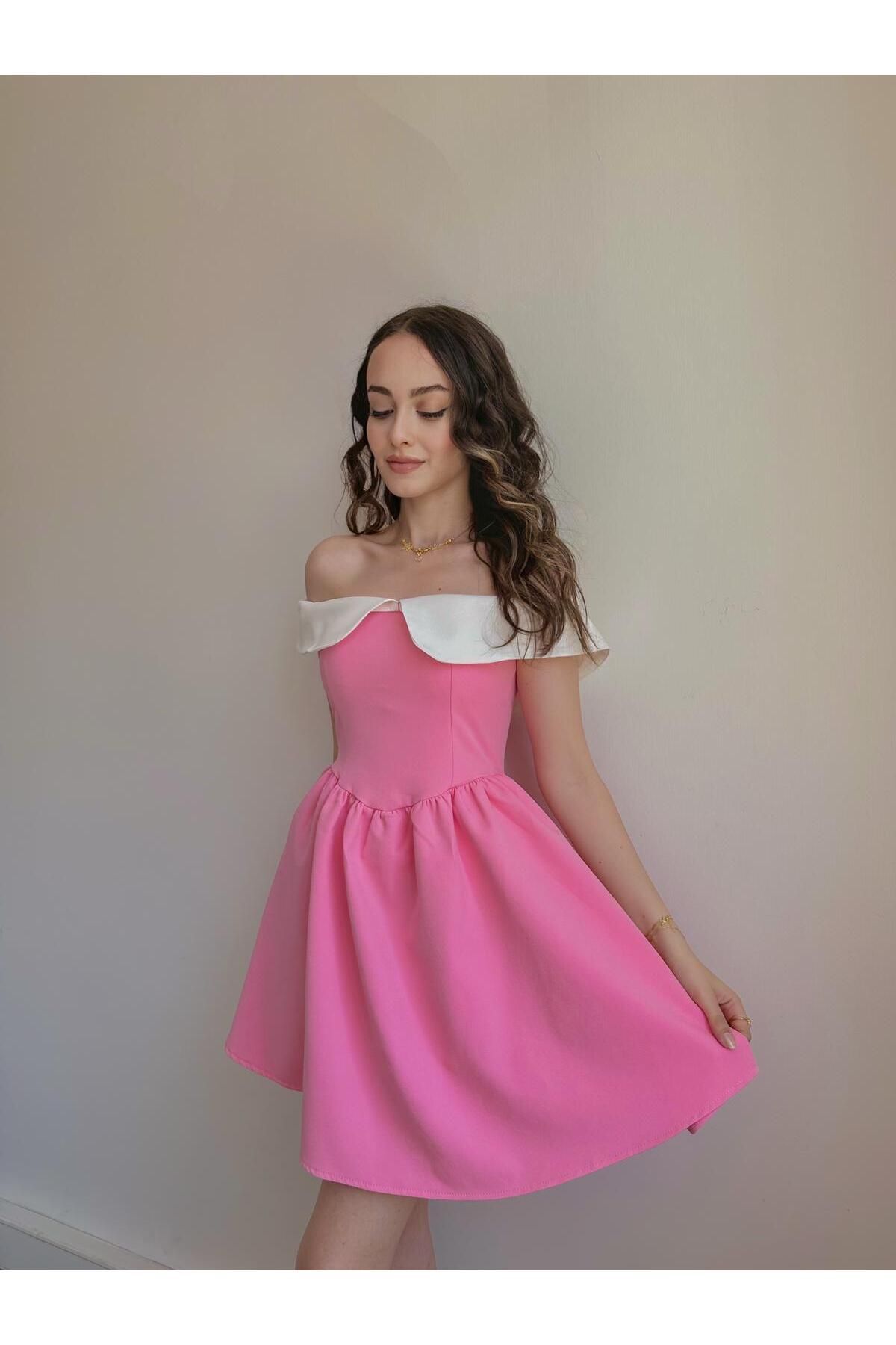 Reorah Collection-Pink White - Collared Princess Dress 3