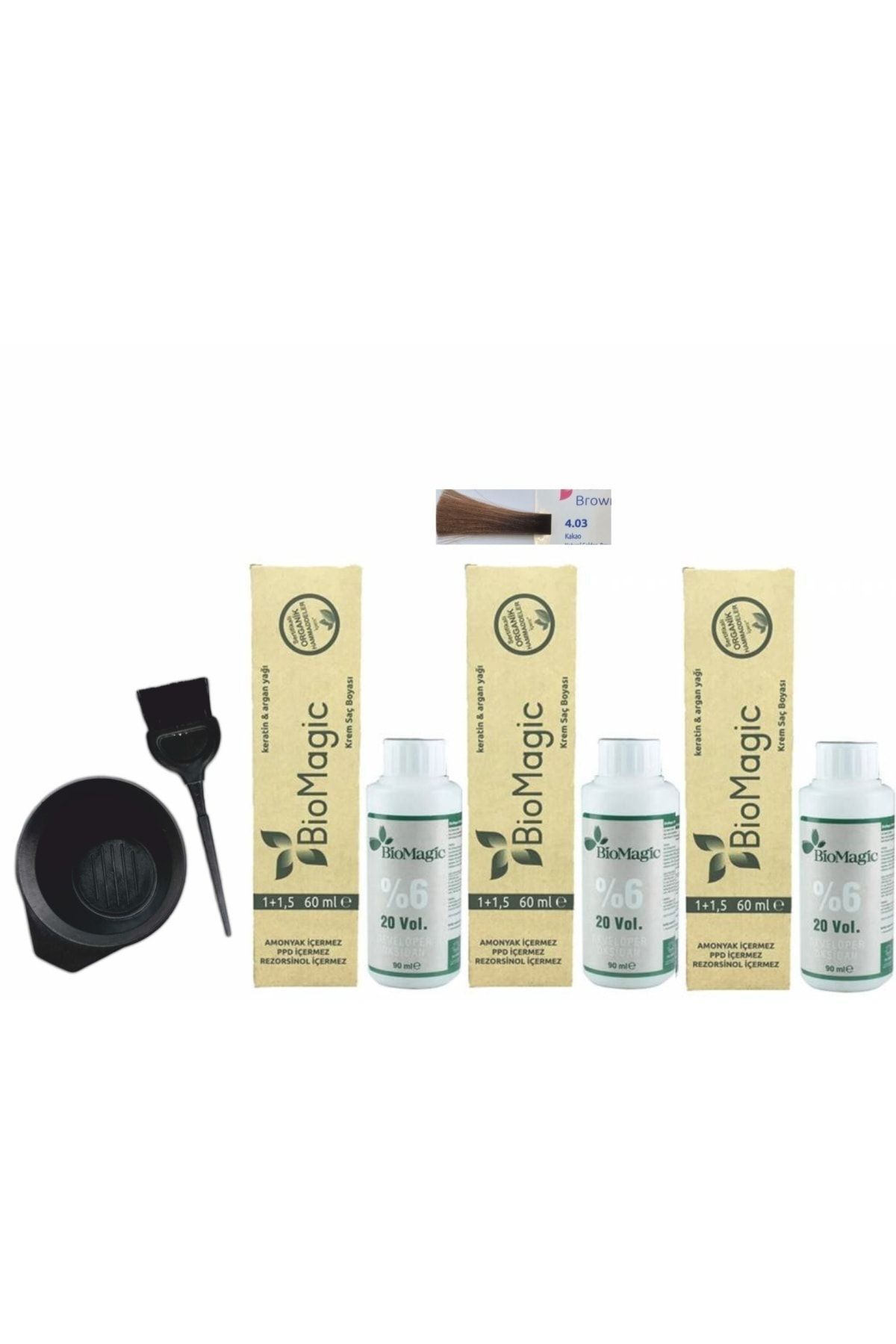 رنگ مو ارگانیک 4.03 کاکائو 60 میلی لیتر BioMagic