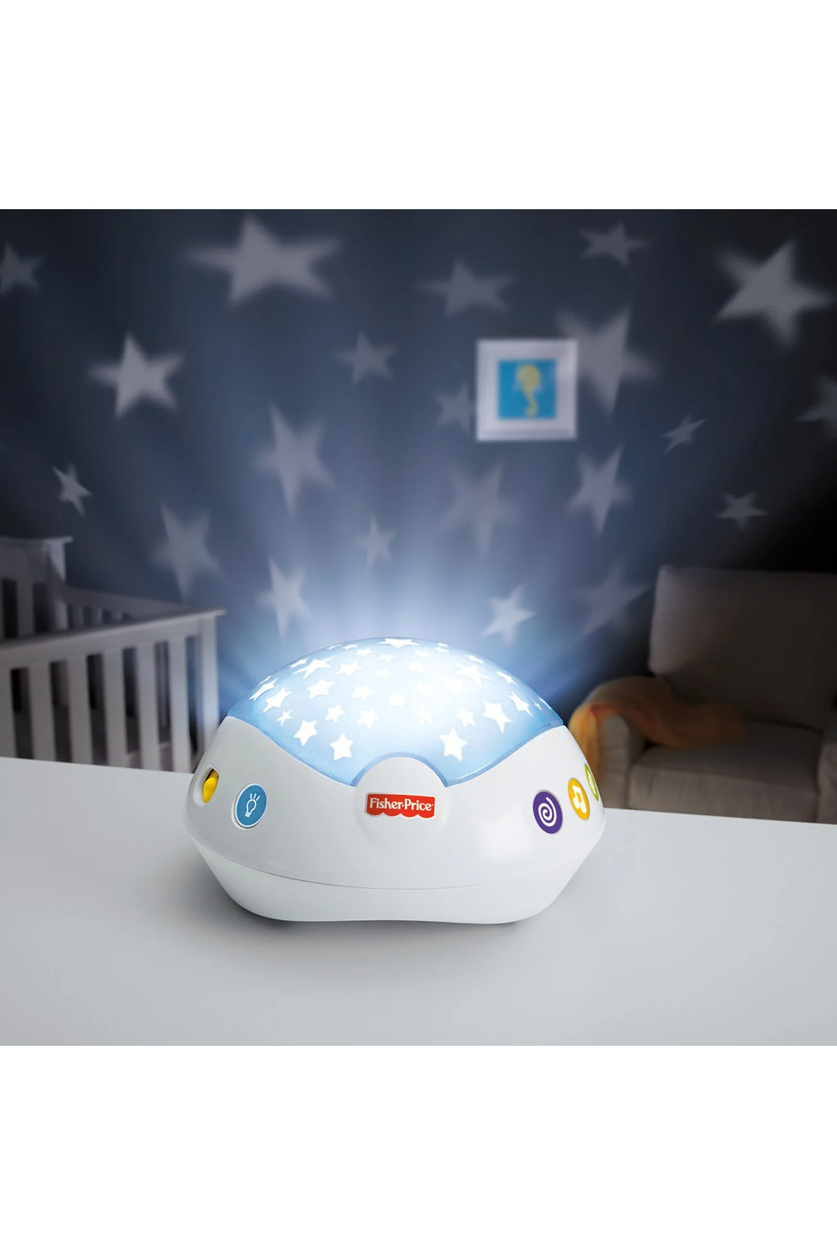 SHIVA Gift & More Kelebekli Rüyalar Bebek Dönence Gece Yıldız Yansımalı Projektörlü Işıklı Müzikli Beşik üstü Oyuncak fotoğrafı 2 (önizleme)