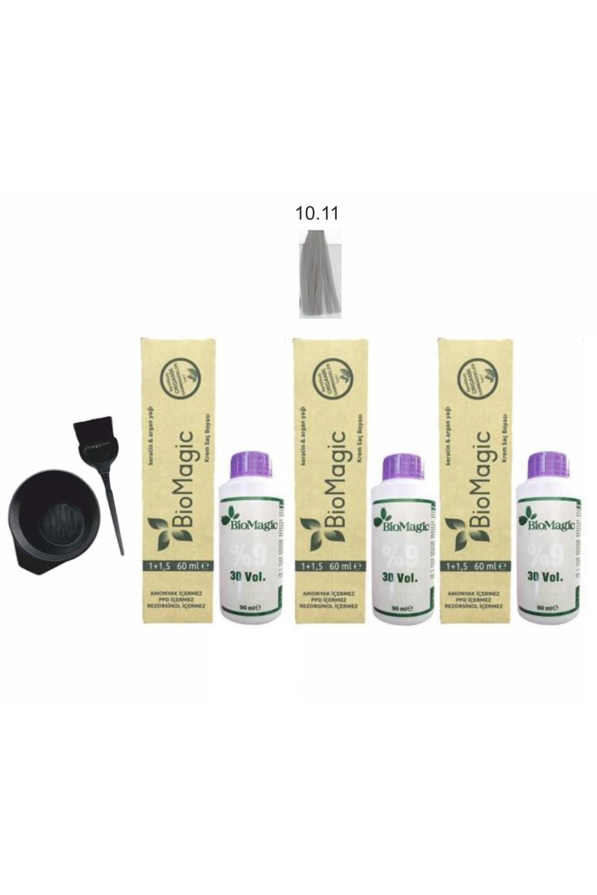 رنگ موی ارگانیک 10.11 خاکستری بلوند روشن 60 میلی لیتر BioMagic