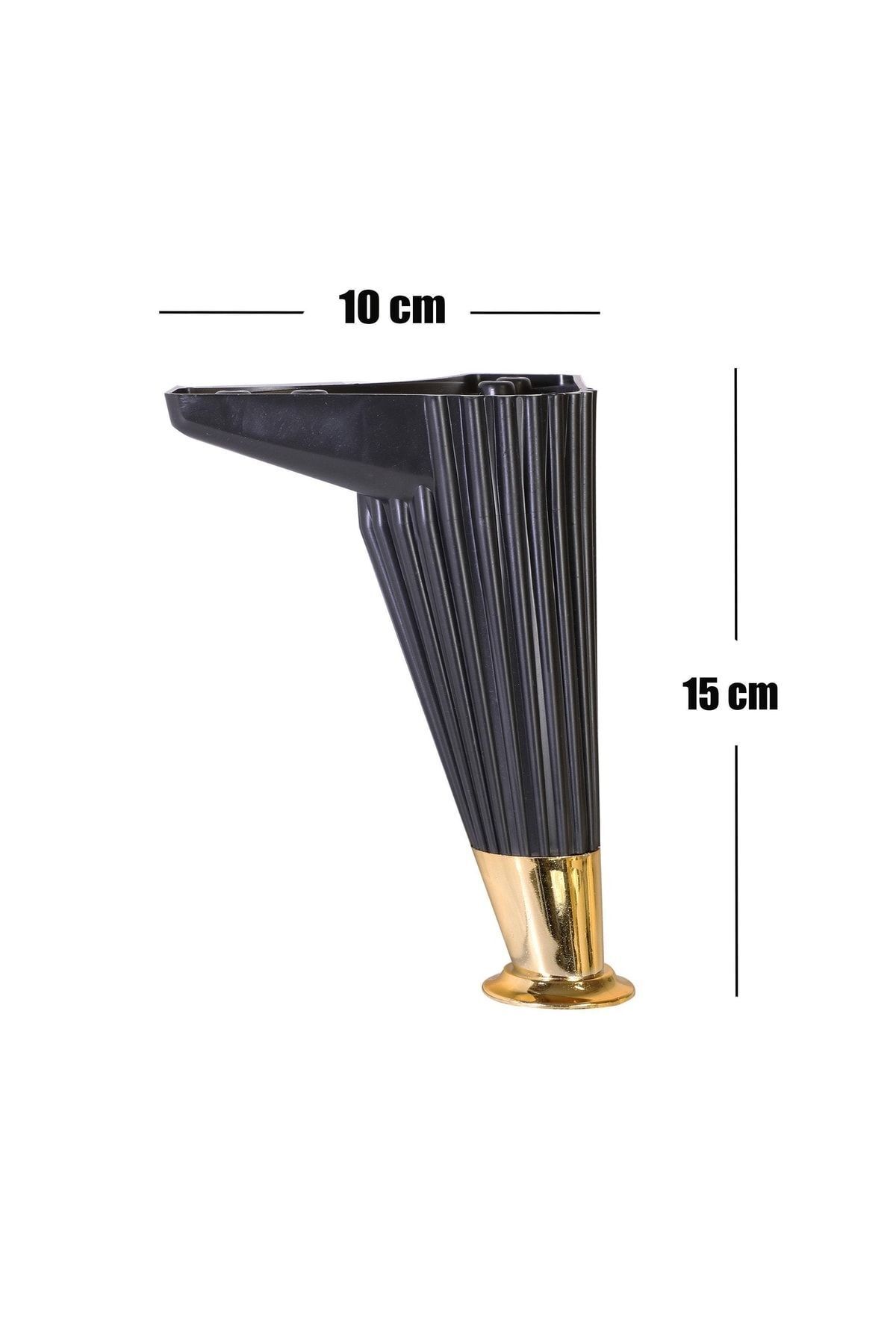 NZB Mobilya Kanepe Masa Sehpa Koltuk Ayağı 15 Cm Baza Ayak Siyah-krom