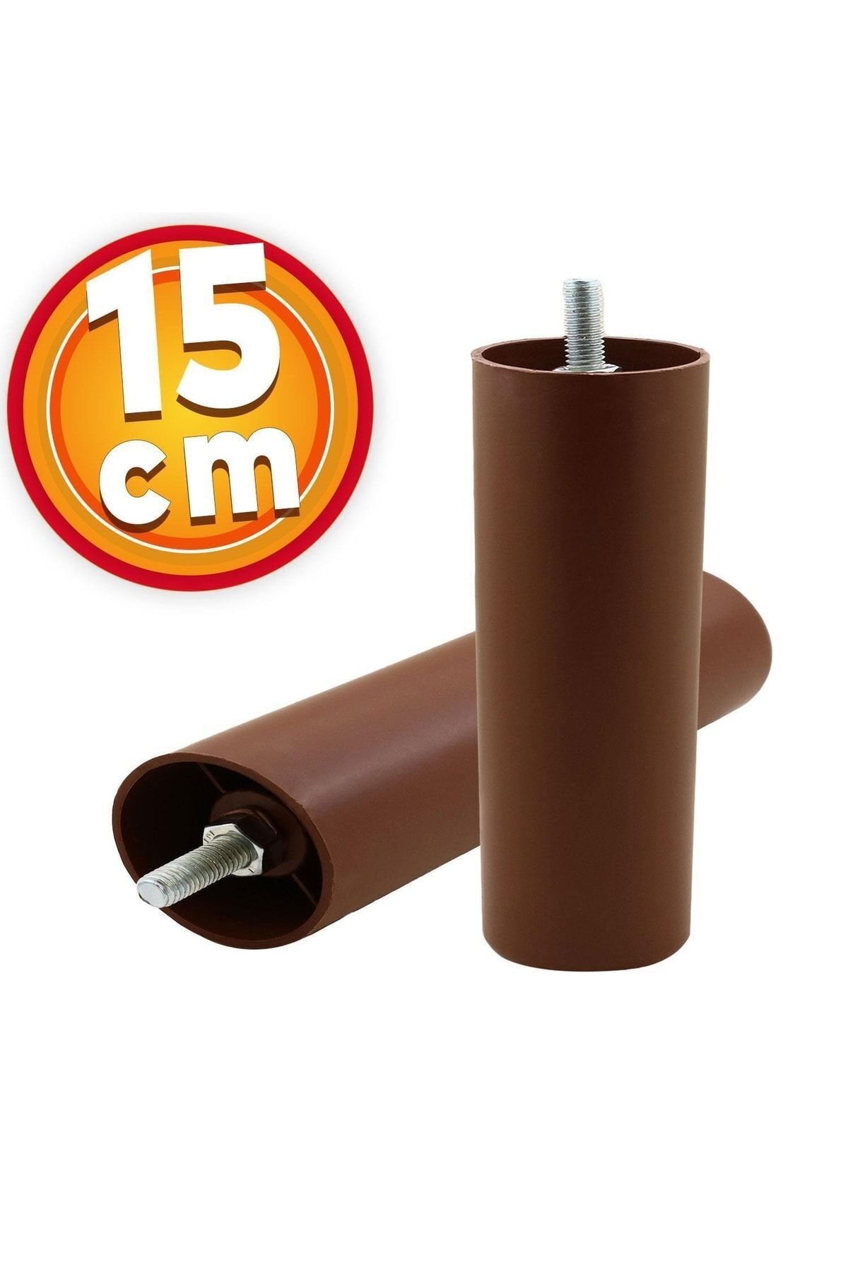 NZB Gizli Mobilya Kanepe Sehpa Tv Ünitesi Koltuk Orta Destek Ayağı 15 Cm Kahverengi Baza Ayak
