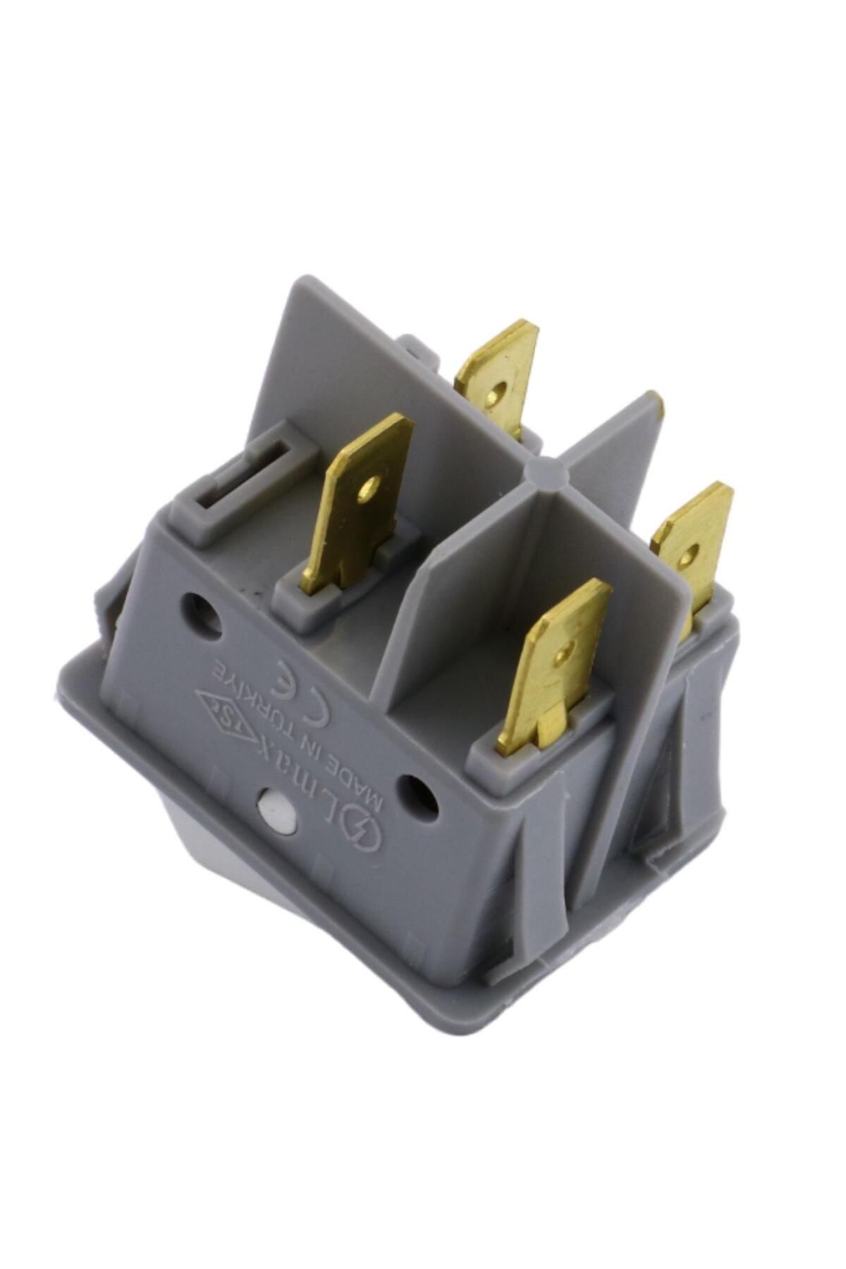NZB-White Plastic - Illuminated, Switch Opening, on Off Four-Legged Shut-Off Button 2