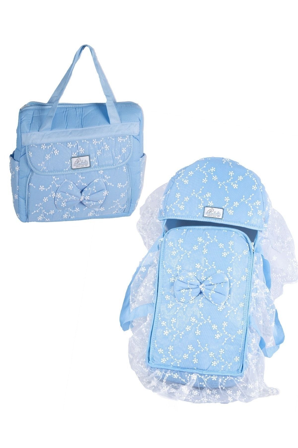miniklife Tütülü 2 Li Bebek Taşıma Seti Portbebe Ve Bebek Bakım Çantası