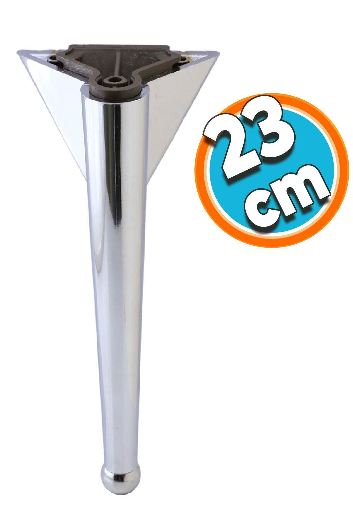 NZB Mobilya Kanepe Sehpa TV Ünitesi Koltuk Ayağı 23 cm Krom Renk Baza Ayak