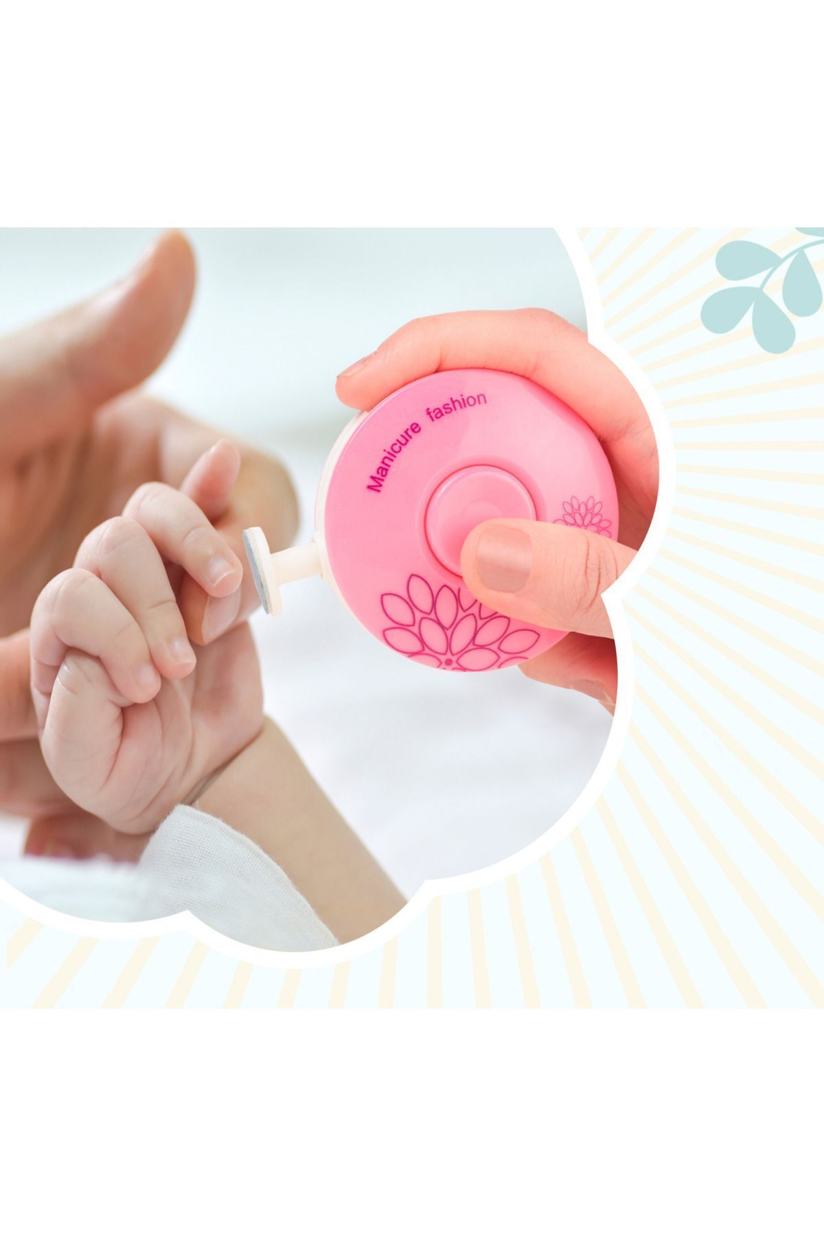 HODAF Bebek Tırnak Törpüleyici Pilli Manikür Seti 6 Başlıklı Yenidoğan Tırnak Makası Bebek Bakım fotoğrafı 5 (önizleme)