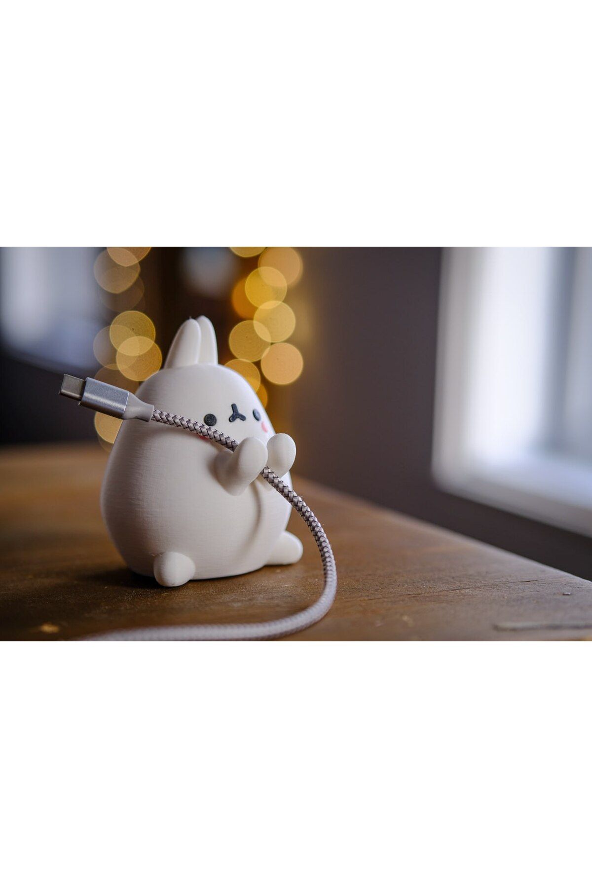 MSD DESİGN-Cute Cable Holder with Rabbit Design - Organizer 4