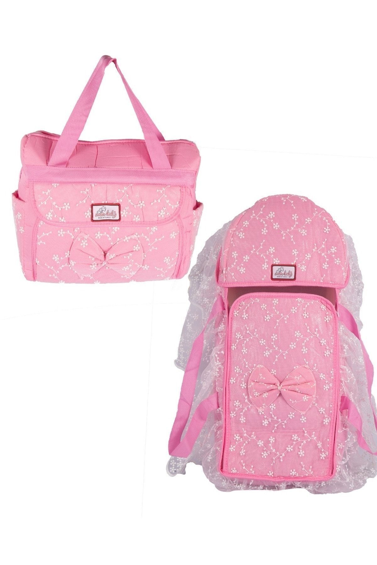 miniklife Tütülü 2 Li Bebek Taşıma Seti Portbebe Ve Bebek Bakım Çantası
