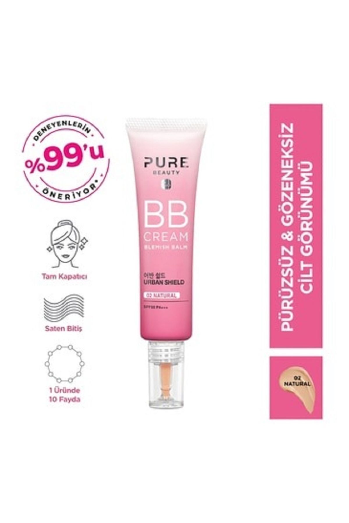 BB Cream SPF50 30 ml for a Pore-Free Skin Appearance