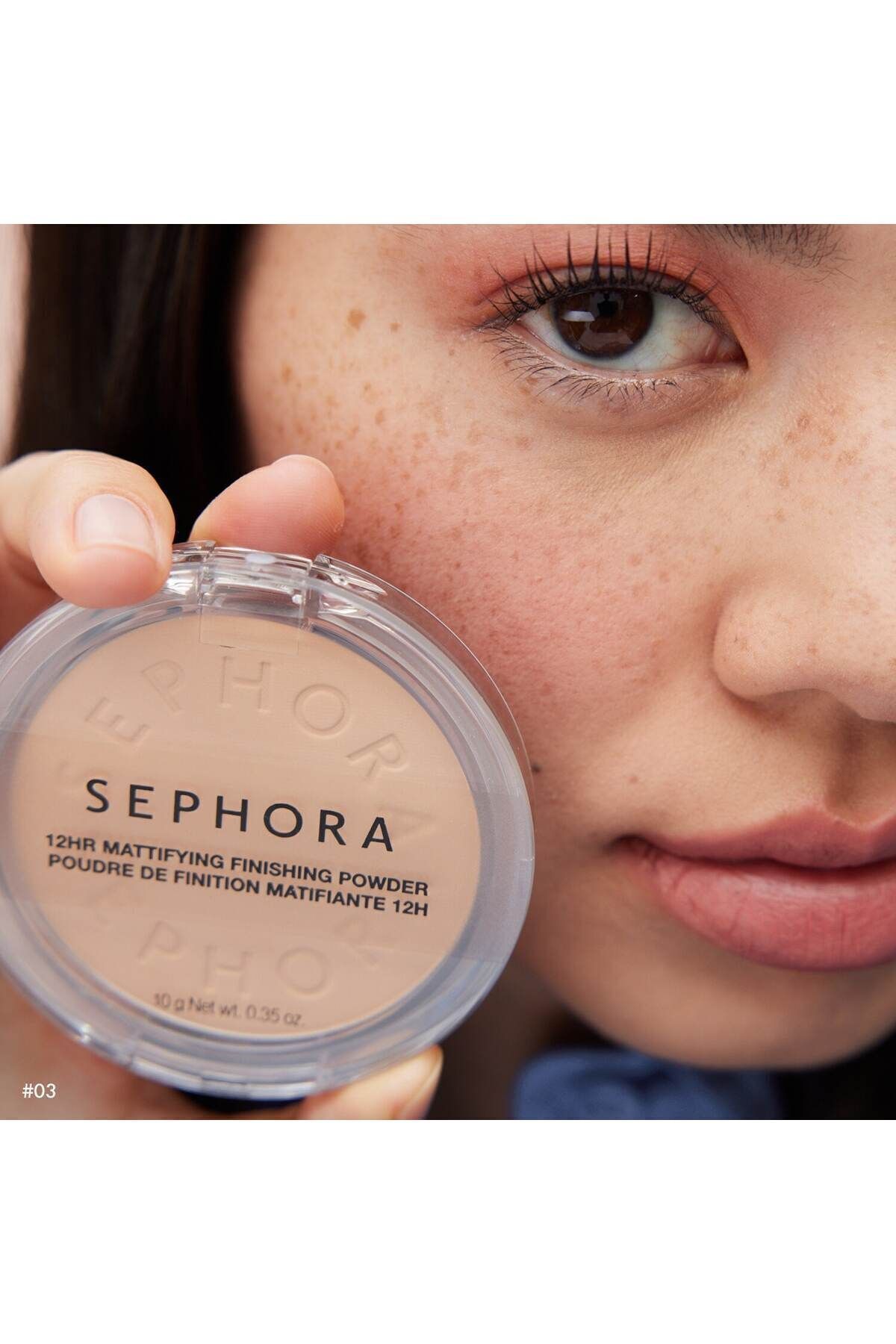 SEPHORA-12 Hour Mattifying - Deep Peach Compact Powder (10g) 5