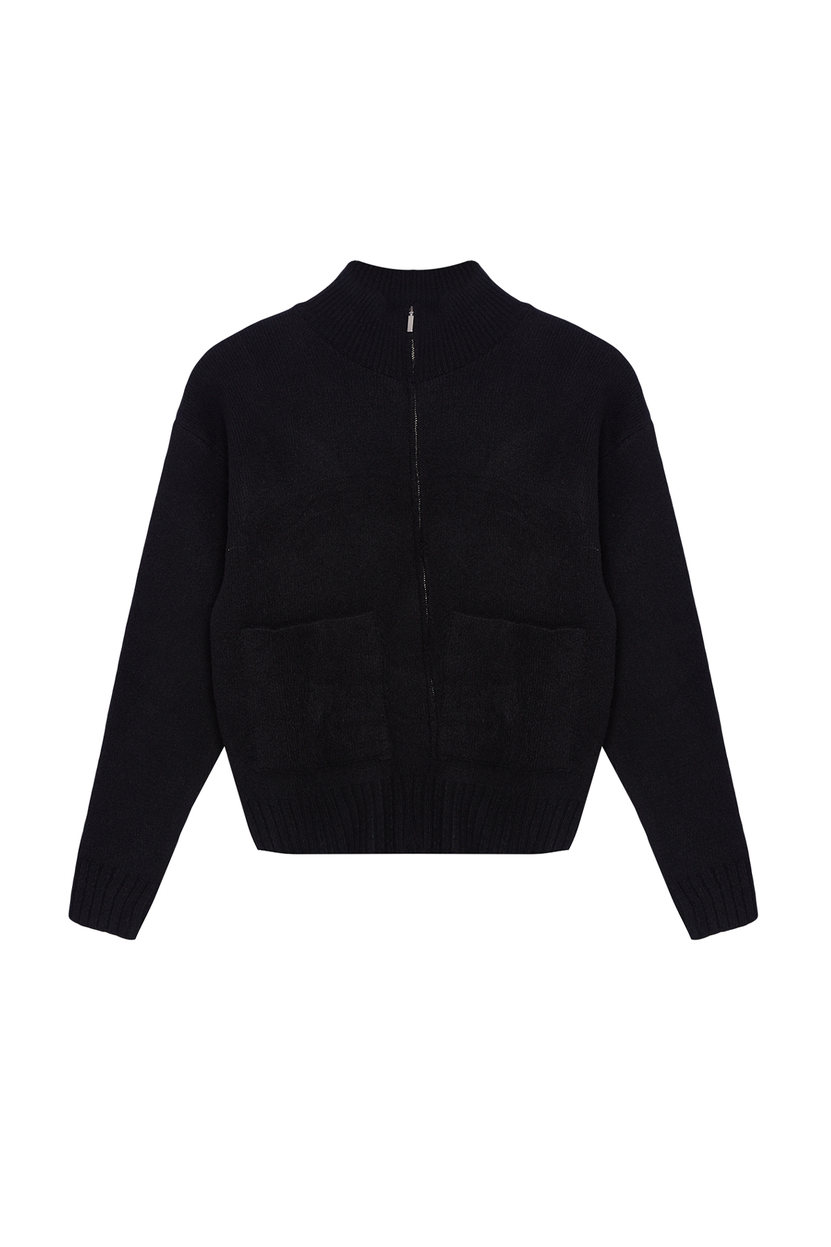 Trendyolmilla  Siyah Yumuşak Dokulu Fermuarlı Triko Hırka TWOAW25HI00019 - Görsel 6