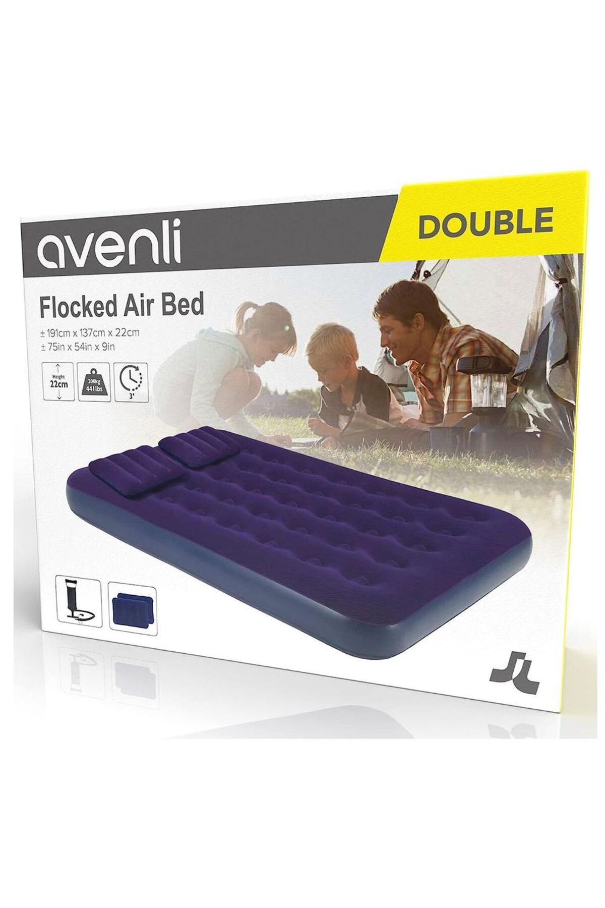 Avenli Flocked Air Bed Double 191cm 137cm 22m Trendyol