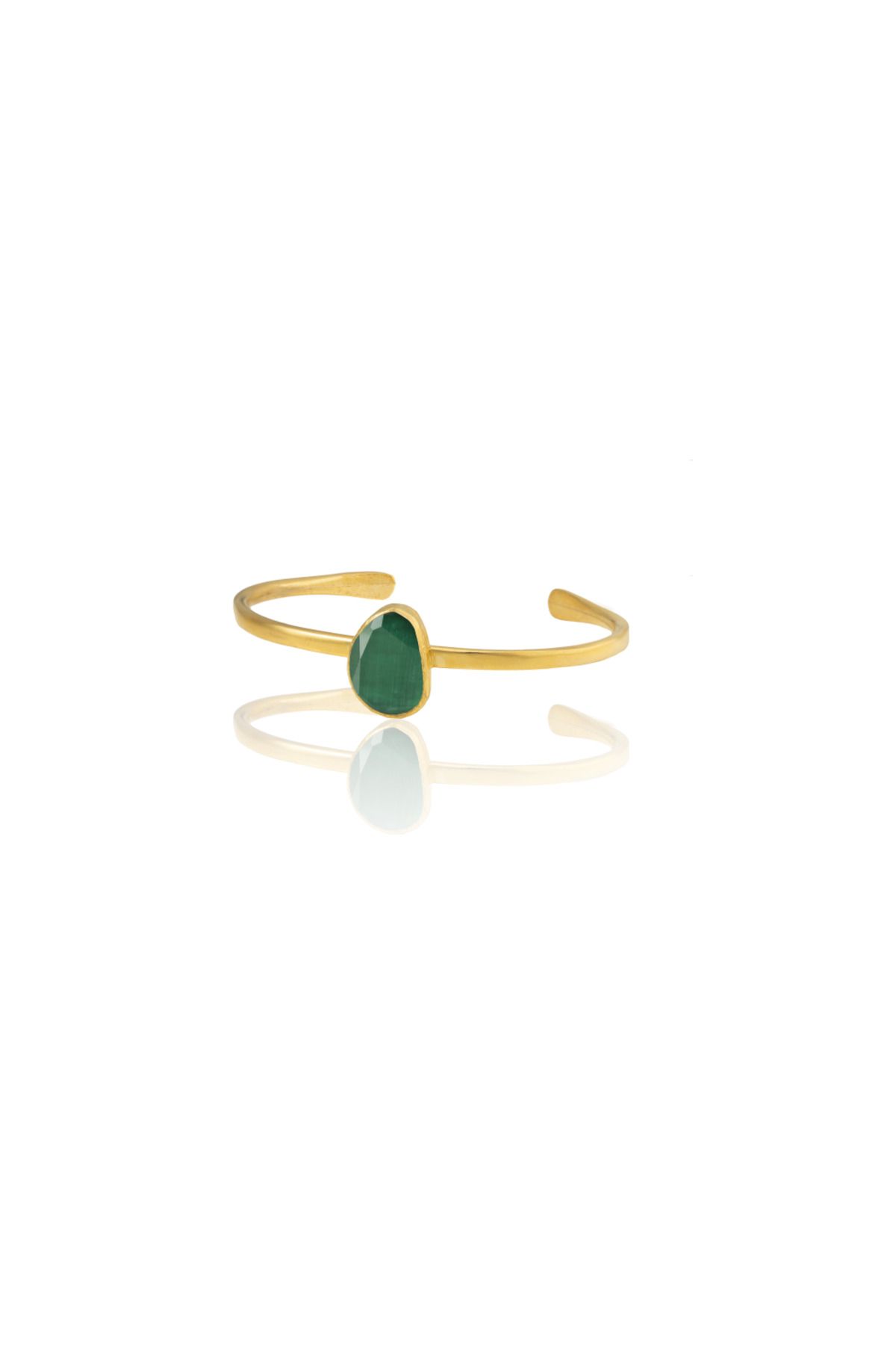Design by Kadir Kadir Jewellery Zirkon Taşlı Ayarlanabilir 22 Ayar Altın Kaplama Bilezik