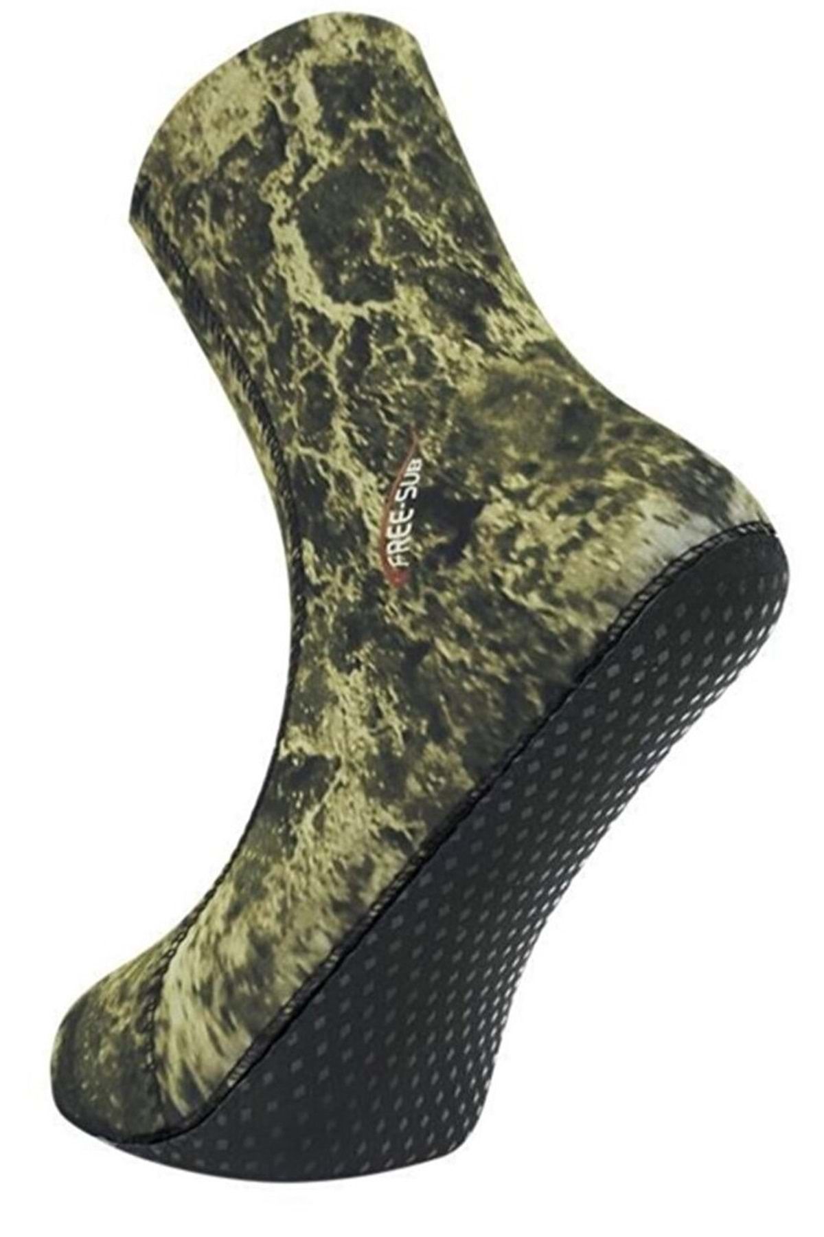 جوراب غواصی سبز Free Sub در داخل کوزه OpenCell XL Neoprene Stocks 3mm متخصص 1 Free-Sub
