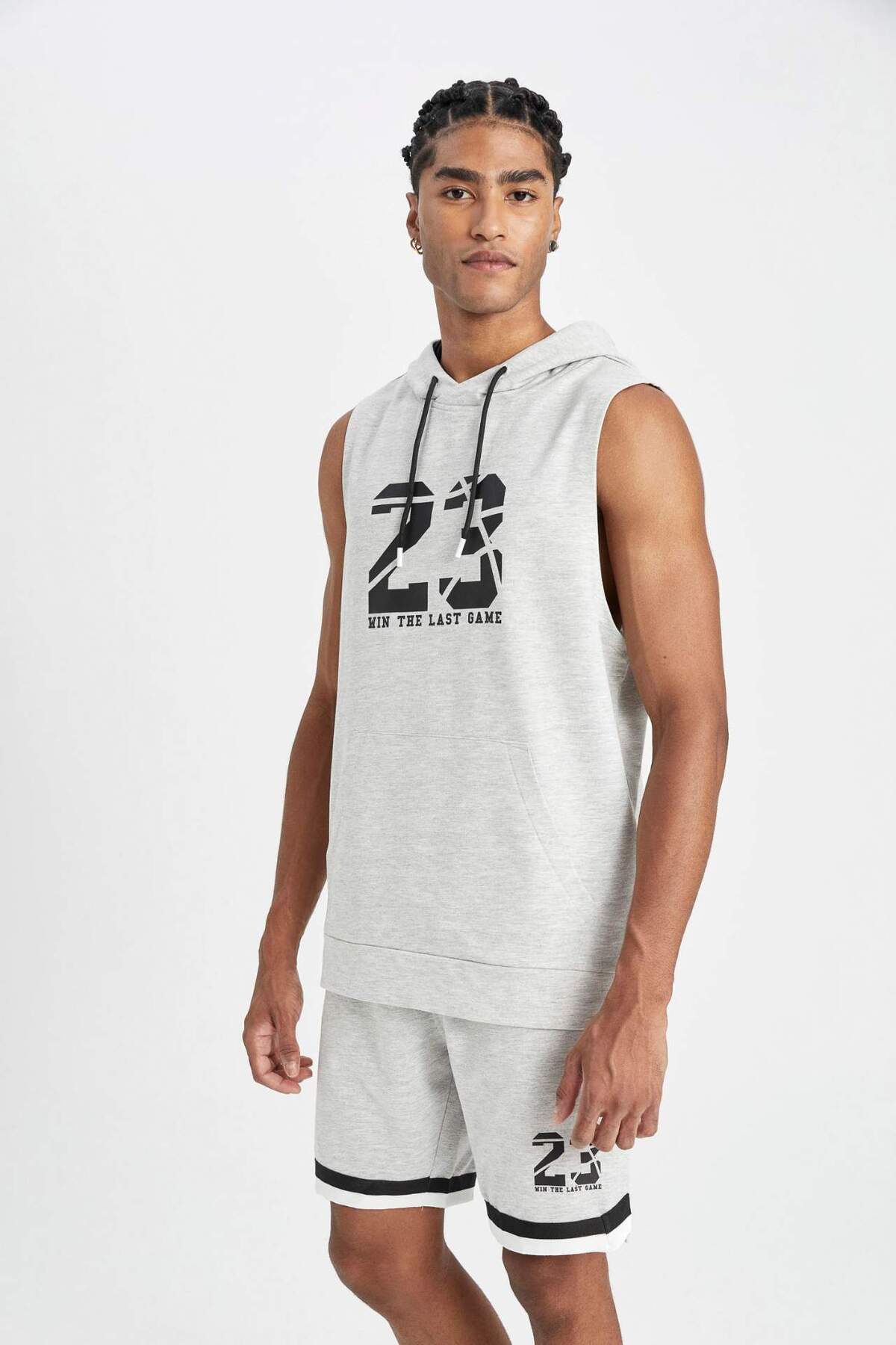 DeFacto-Defactofit Standard Fit Number Patterned Hooded Sleeveless Undershirt Z5603az23sp 7
