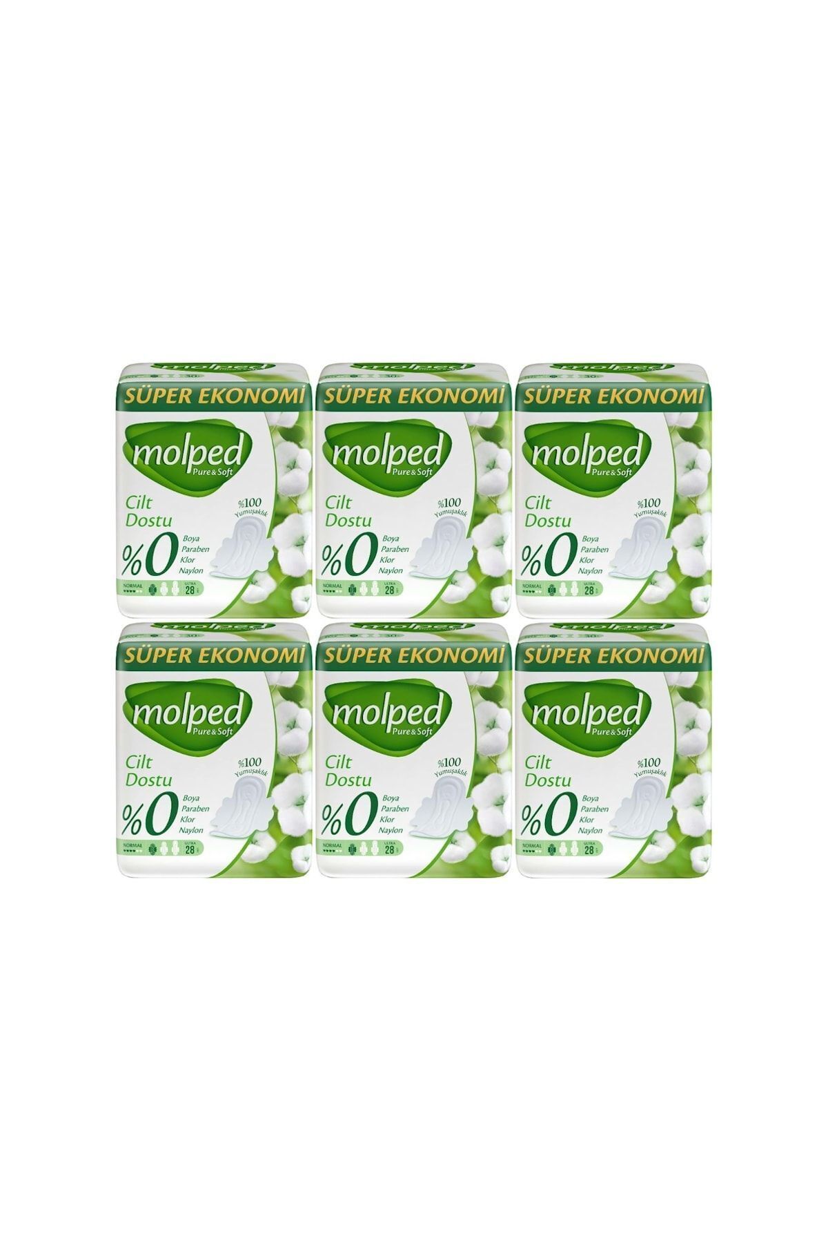 Molped-Pure&Soft Hygienic Pad Super Economic Package Normal 180 Pieces 1
