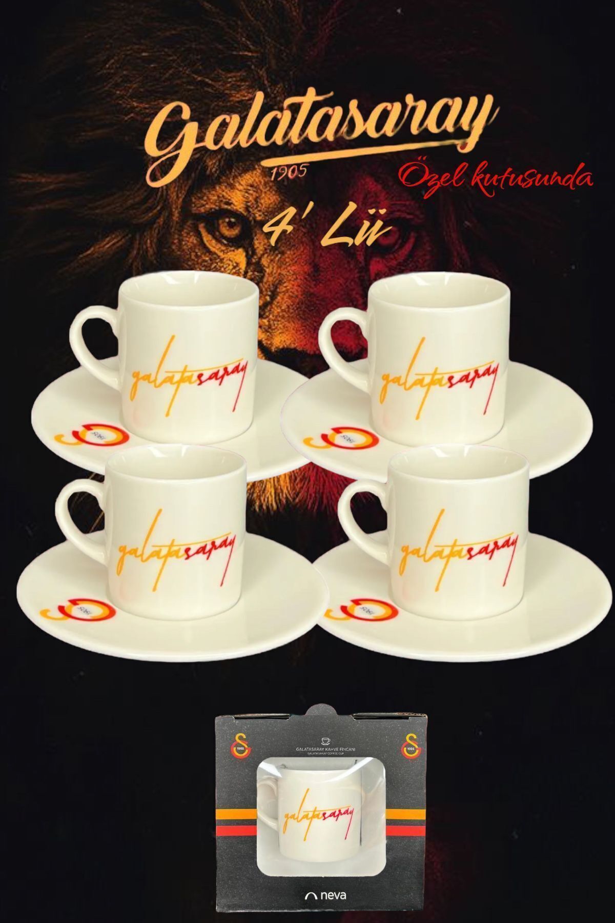 Neva-Set of 4 Licensed Gs Fan Coffee Cup Set - Gift in Special Box 2