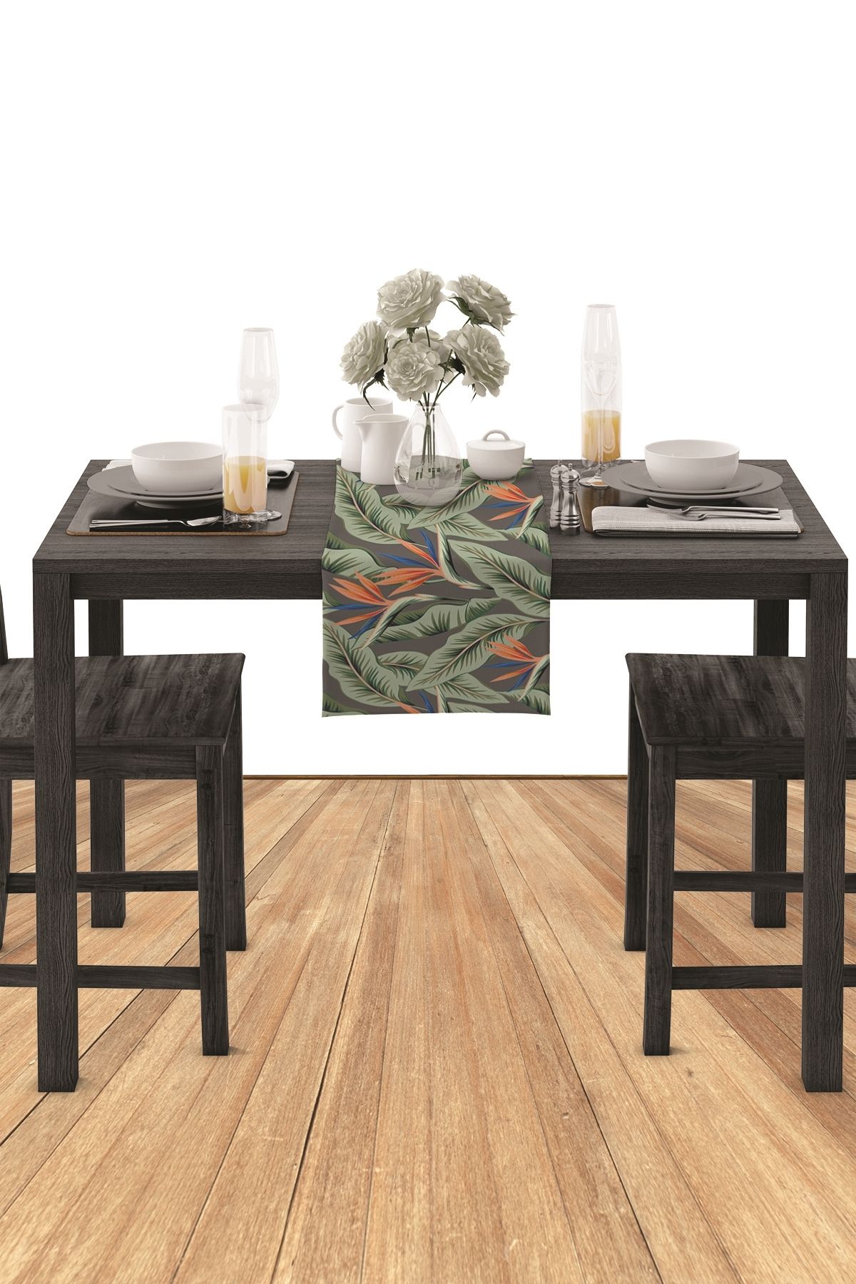EY HOME-Digital Printed Leaf Patterned Washable Kitchen Table Cloth - R-81-04 4