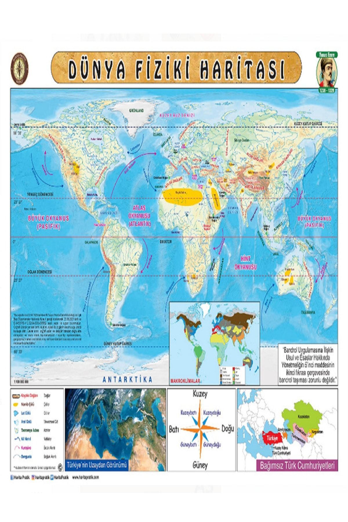 entarzlife-Map Practical (Middle School) World Political, Physical, Dumb Turkey Political, Provinces, Mute Maps 3