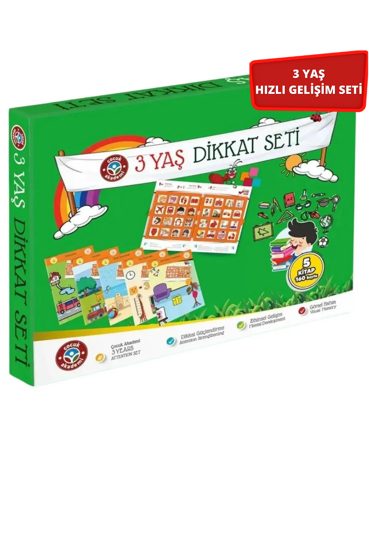Çocuk Akademi Dikkat Kitapları 3 Yaş