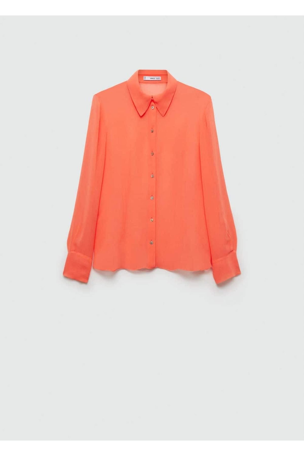 MANGO Woman-Polopriehľadná košeľa s gombíkmi 3