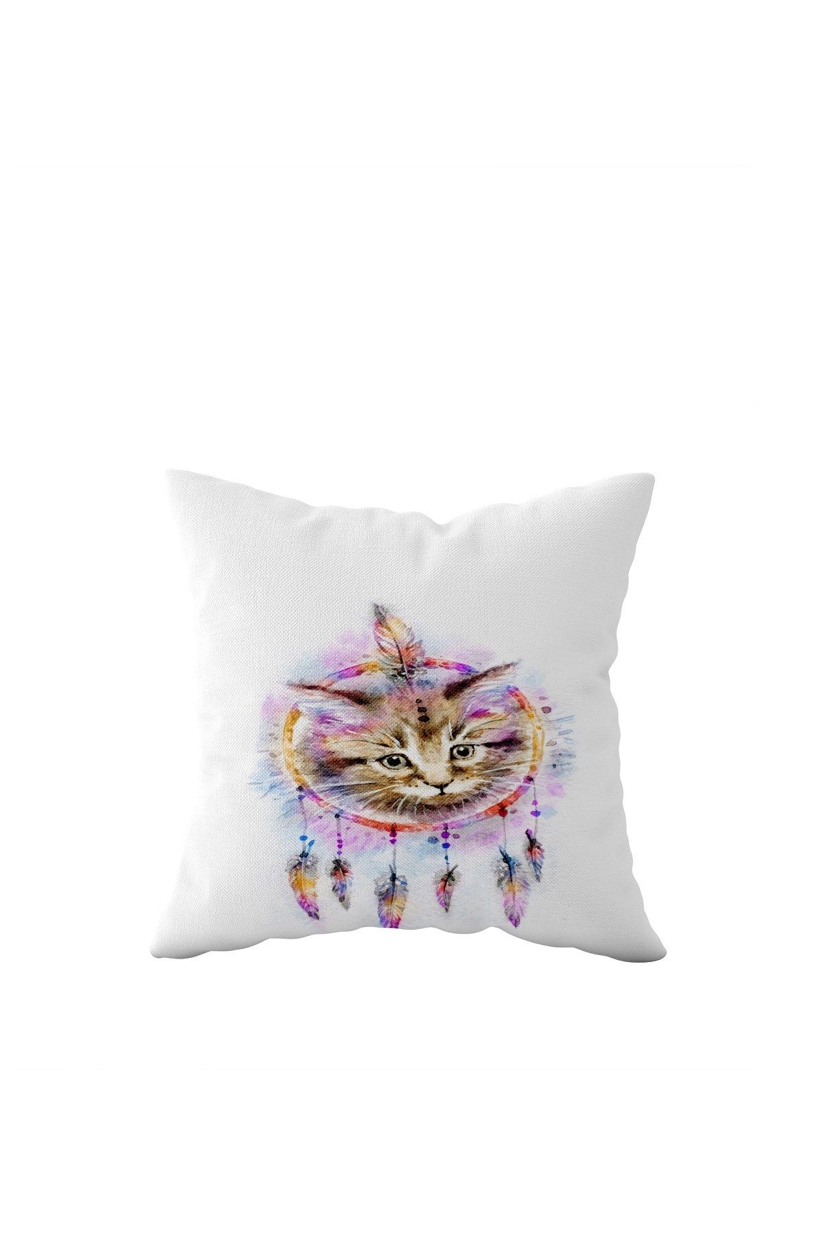 on the clouds-Bohemian Cat Patterned Double Sided Pillow Case - Hidden Zipper, Furry 1