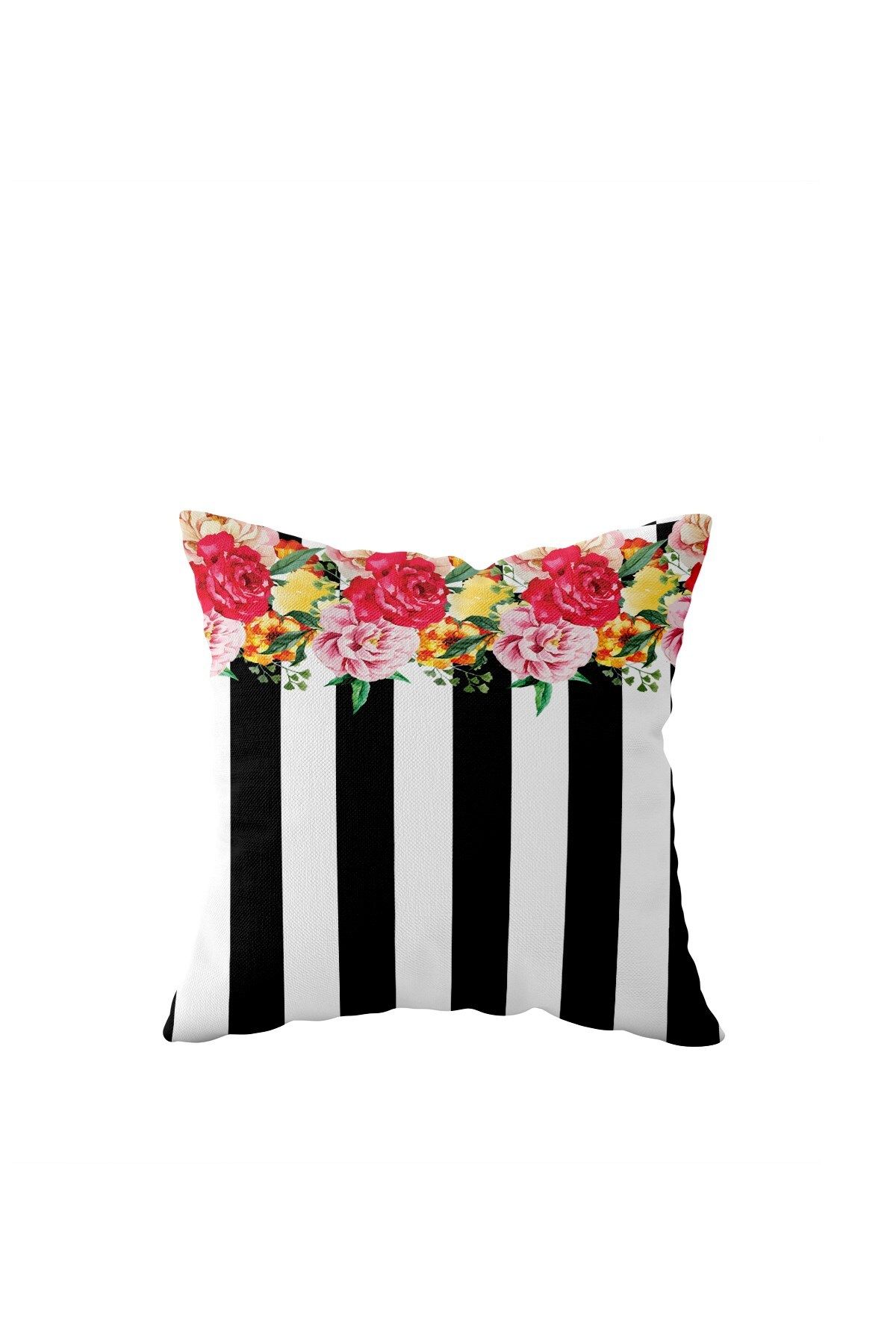 on the clouds-Checkerboard and Flower Pattern Single Side Hidden Zipper Pillow Case Throw Pillow Sofa Pillow Case 1