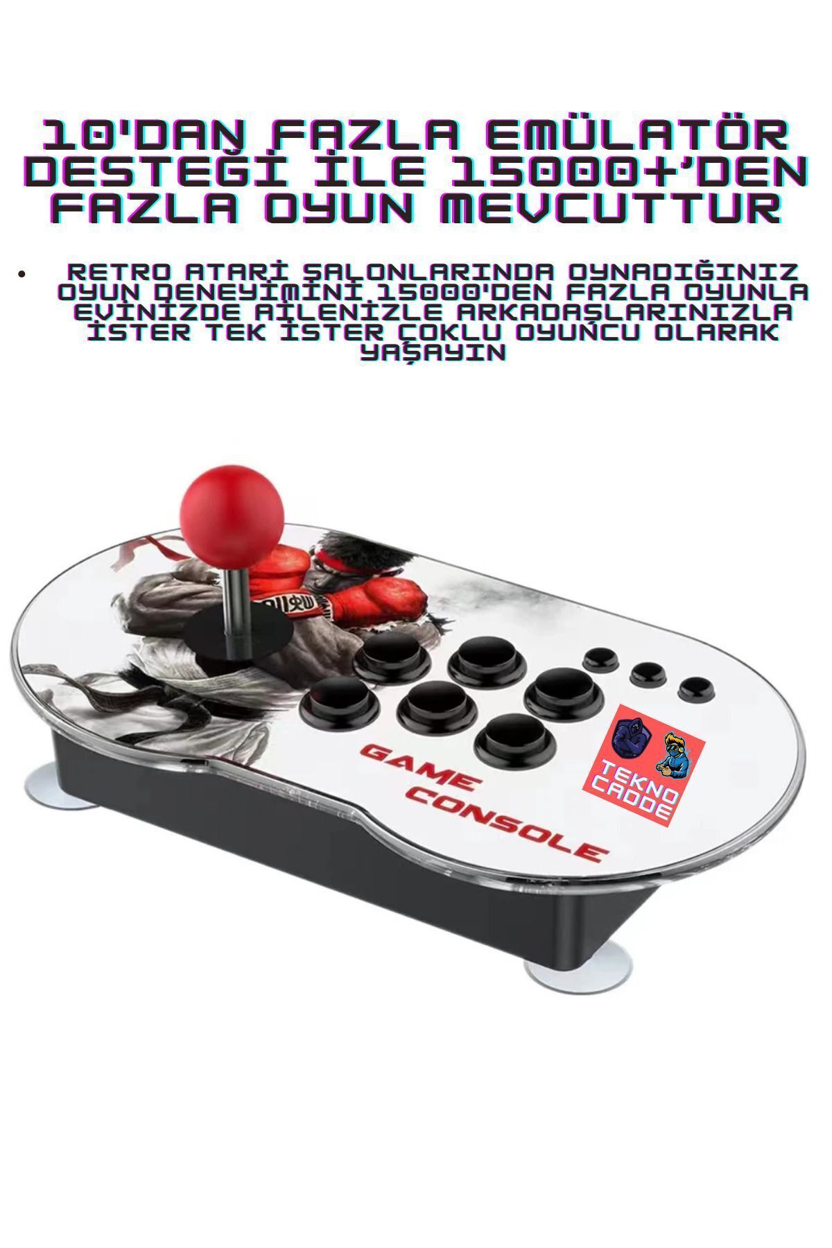 M9 64GB Çift Joystick 4K HDMİ 15000+ OYUNLU RETRO ARCADE OYUN KONSOLU ATARİ 6