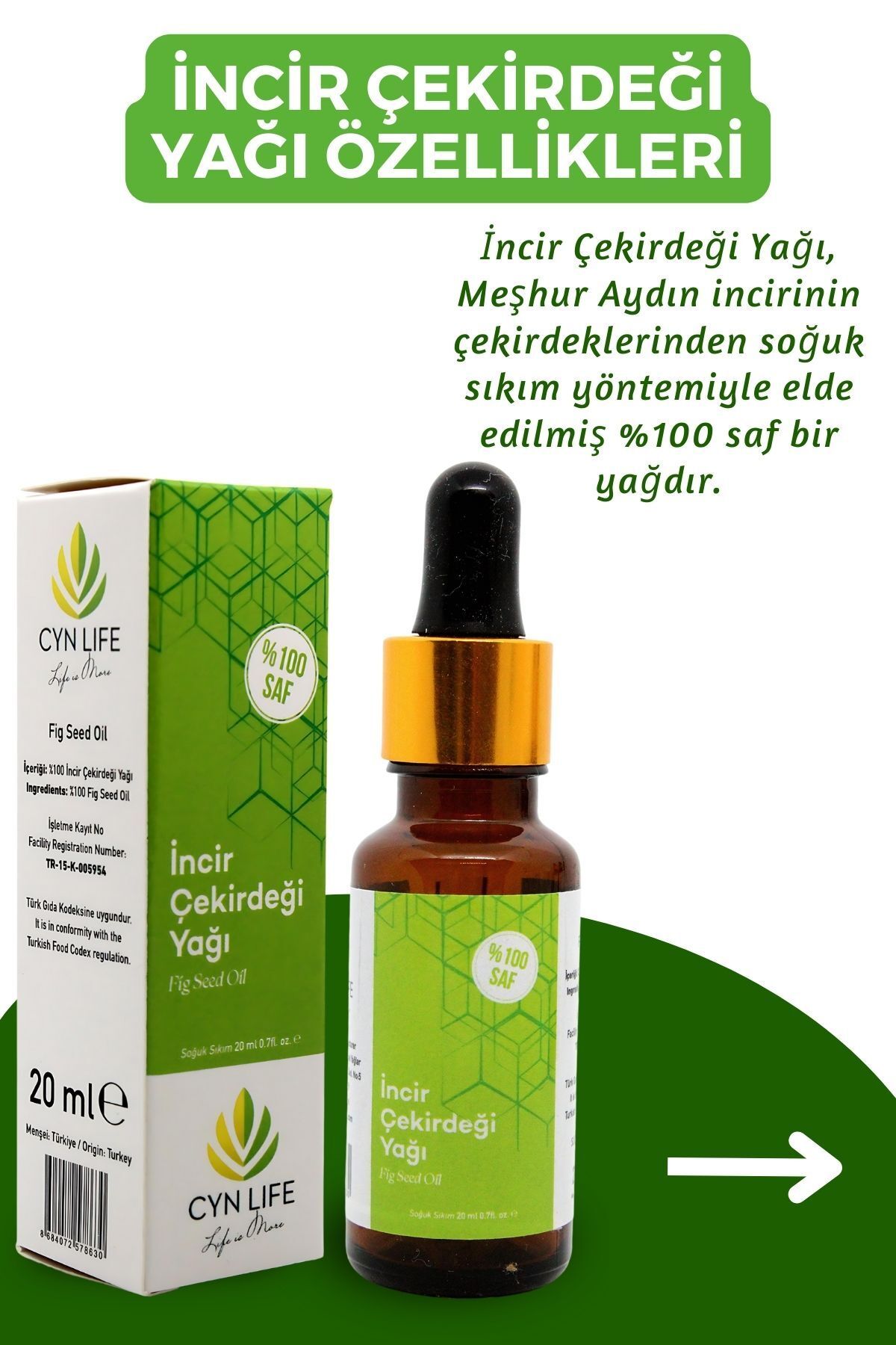 CYN LIFE-20 ml Fig Seed Oil - 100% Pure and Additive-Free 2
