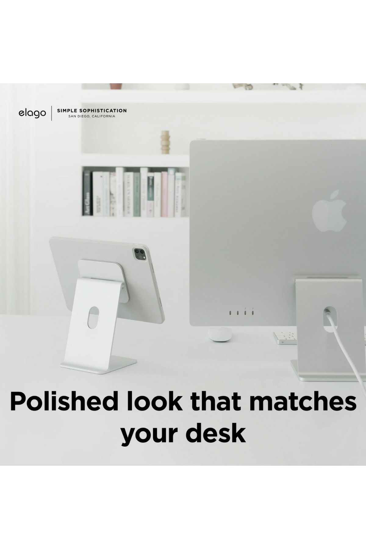 Elago-Apple Ipad - Magnetic Stand Compatible with All Models, Silver 3