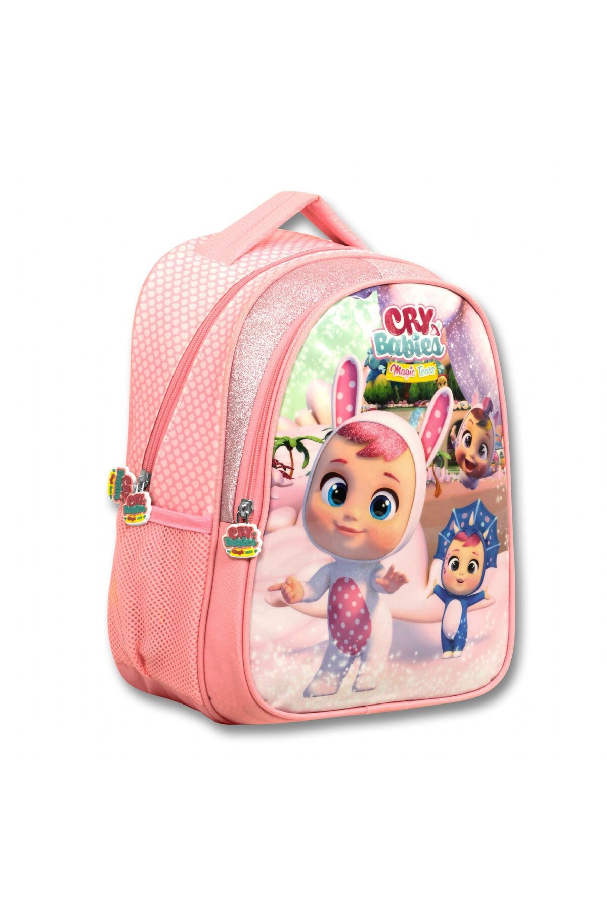 Umit Canta Cry Babies Glittery Light Pink Girl s Rabbit Ear Primary School Backpack Trendyol