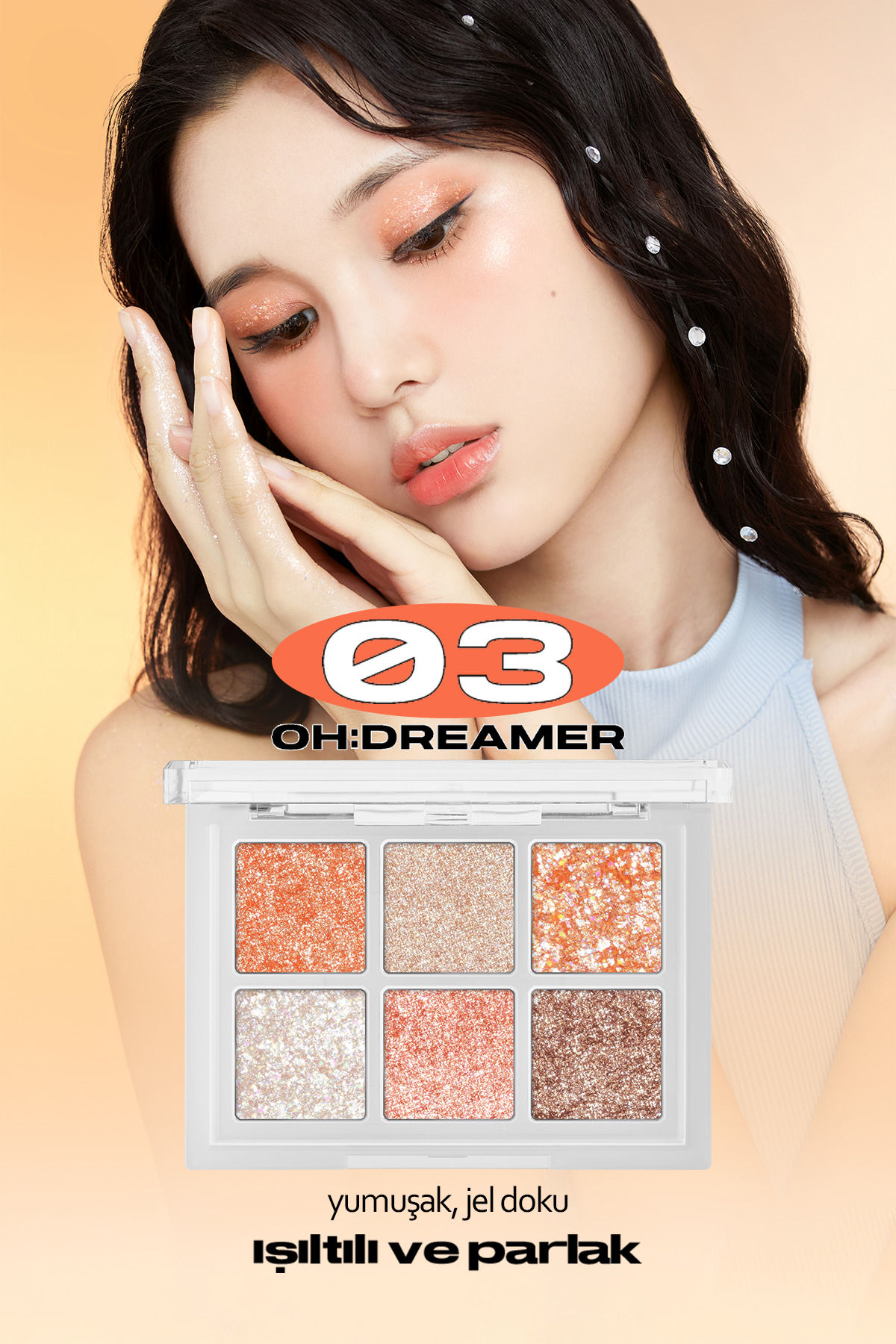 6’lı Yoğun Glitter Paleti Oh My Glitter Pop 03 Oh Dreamer — صورتی OHMYGLITTER — تصویر 2 از 6