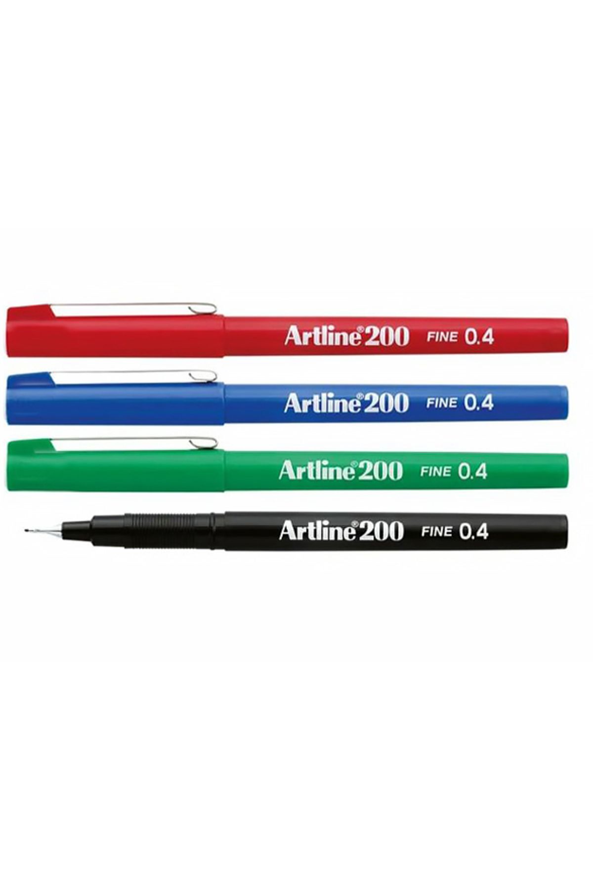 artline 200 Fine 0.4mm İnce Uçlu Yazı ve Çizim Kalemi 4’lü Set