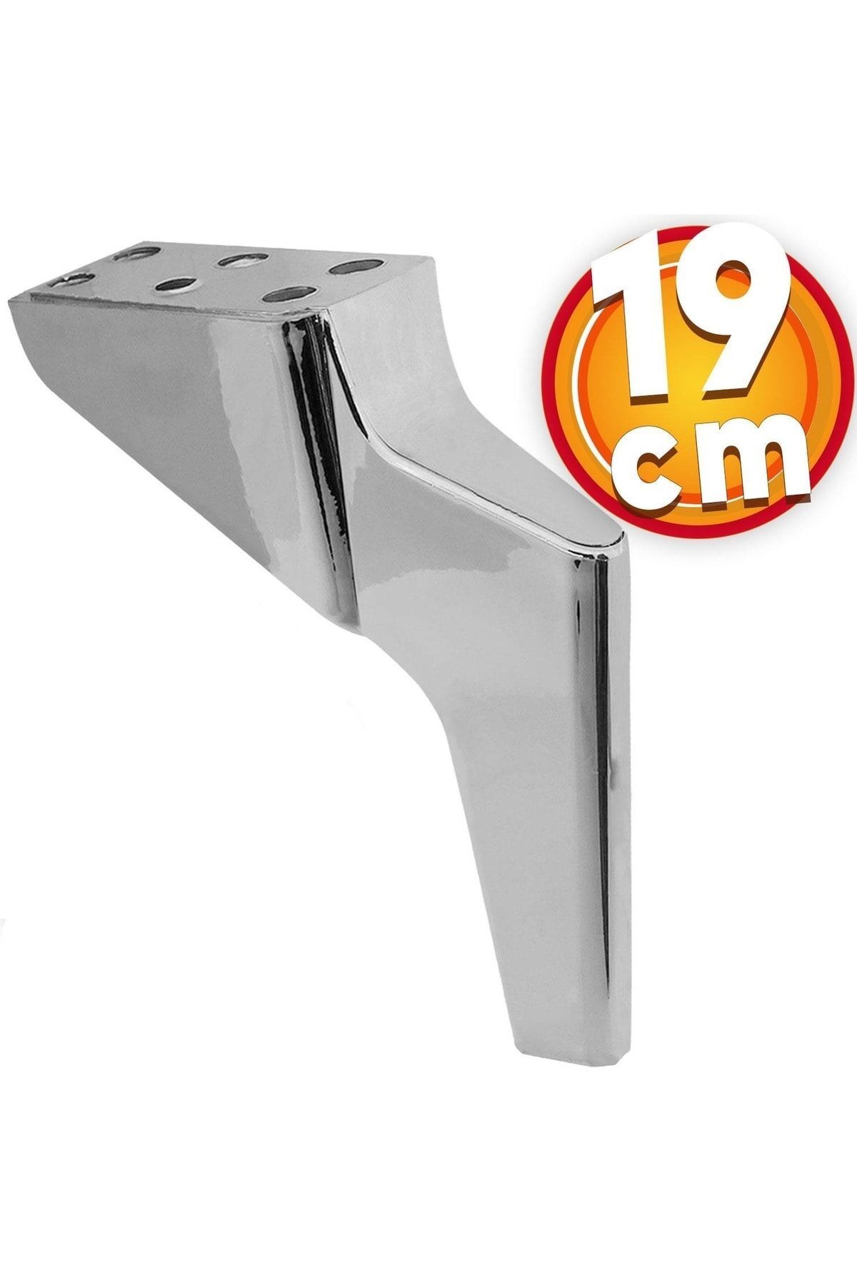 NZB Lüks Mobilya Kanepe Sehpa Tv Ünitesi Koltuk Ayağı 19 Cm Krom Baza Ayak