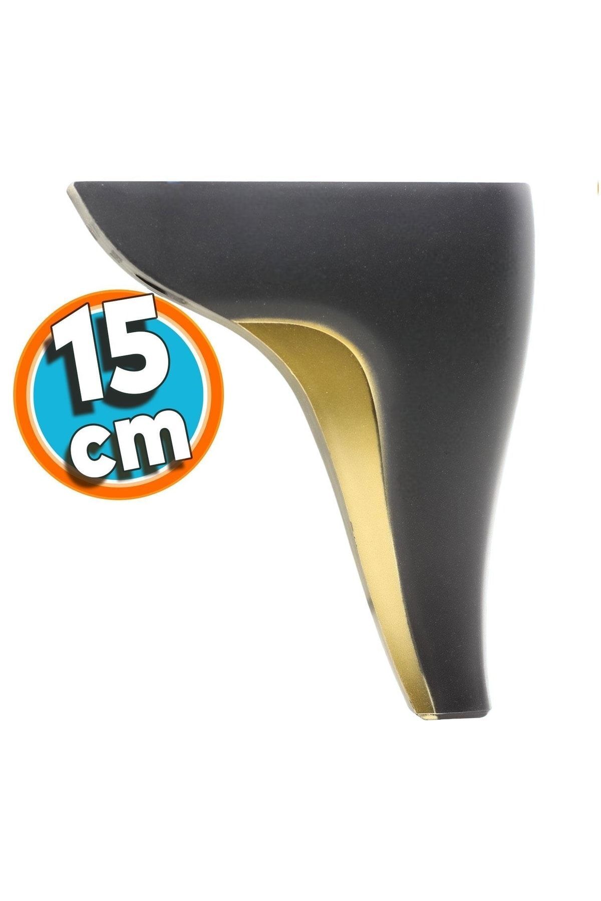 NZB Mobilya Kanepe Yatak Sehpa Tv Ünitesi Baza Koltuk Ayağı Siyah Renk 15 Cm Ayak